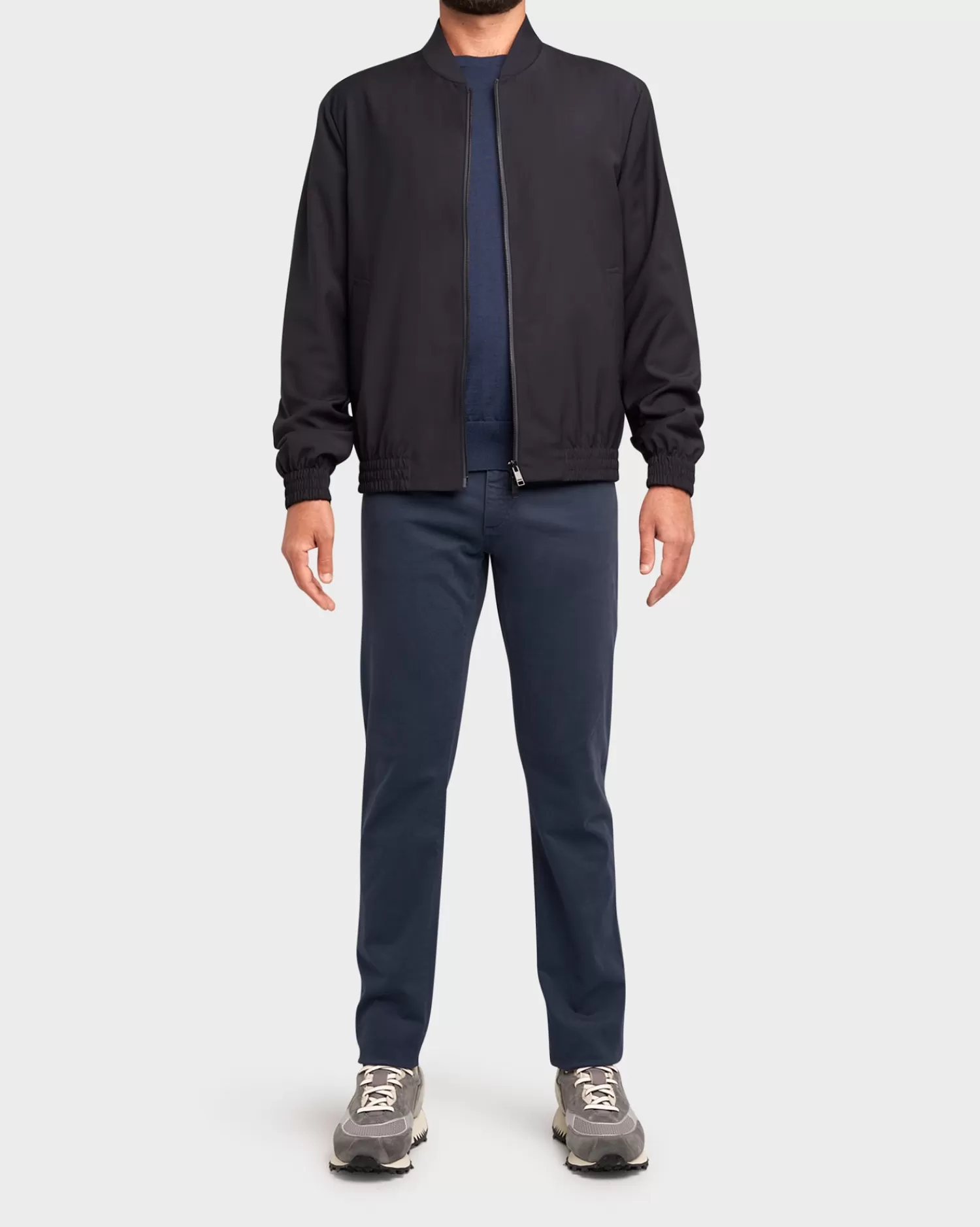 Zegna Dark Navy Techmerino Wool Bomber Jacket^ Coats And Jackets