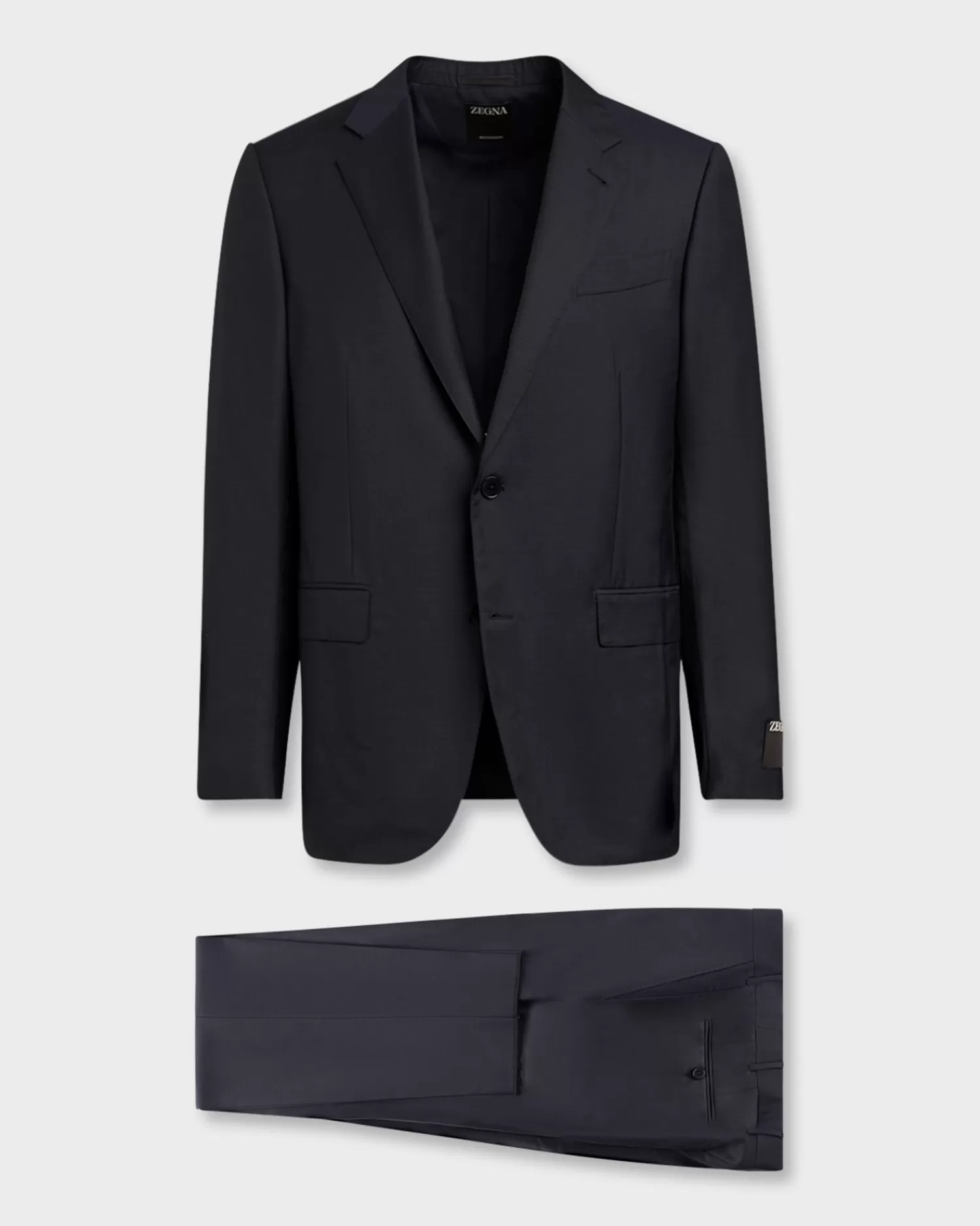 Zegna Deep Blue Check Pattern Wool Suit^ Suiting