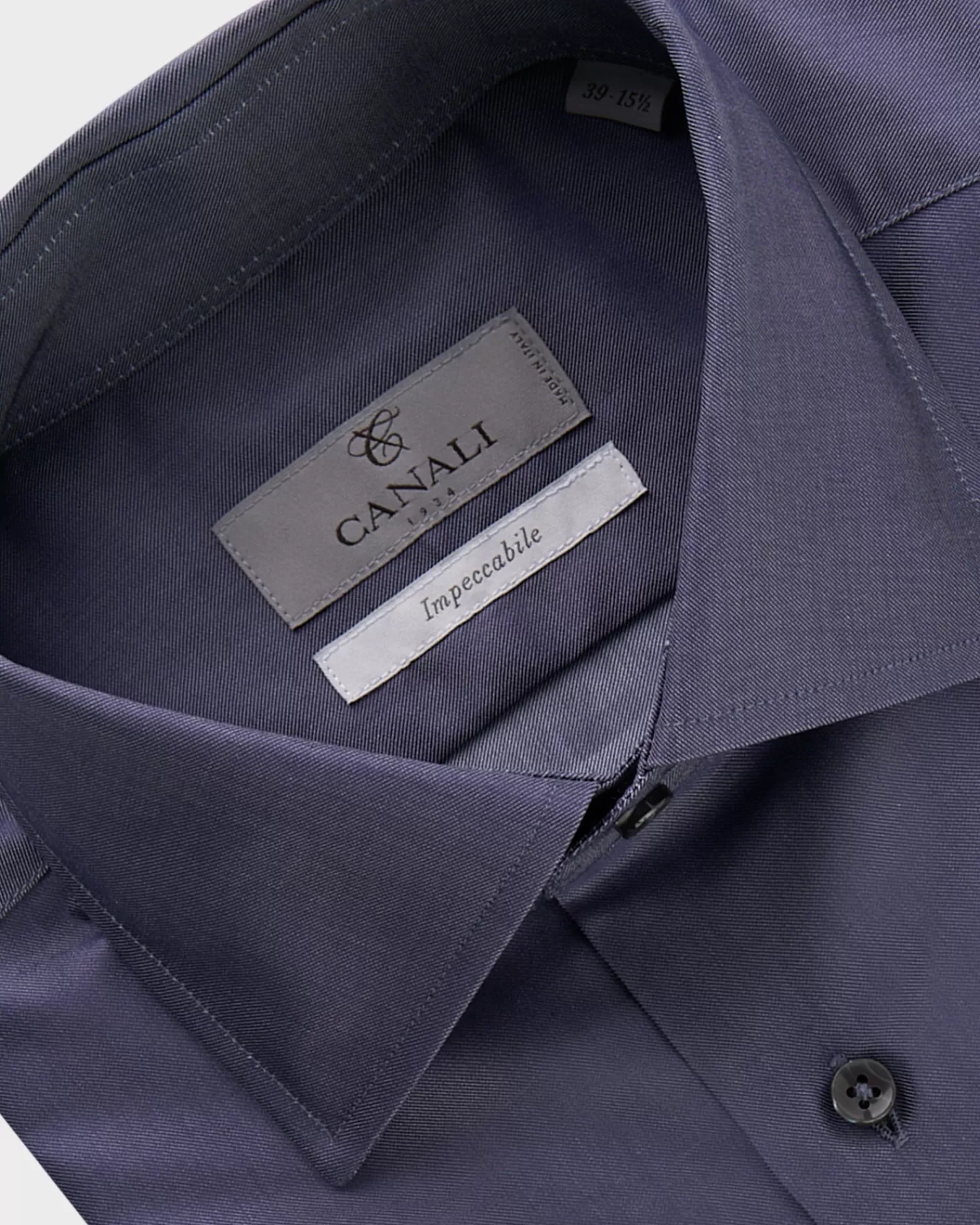 Canali Deep Blue Shot Impeccabile Cotton Shirt^ Business Shirts