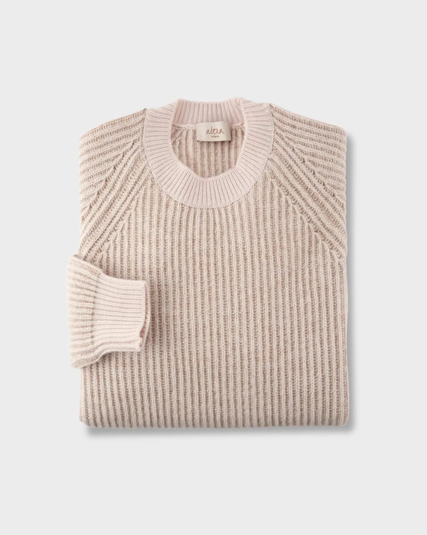 Altea Ecru Chunky Wool Cashmere Knit Sweater^ Sweatshirts And Hoodies