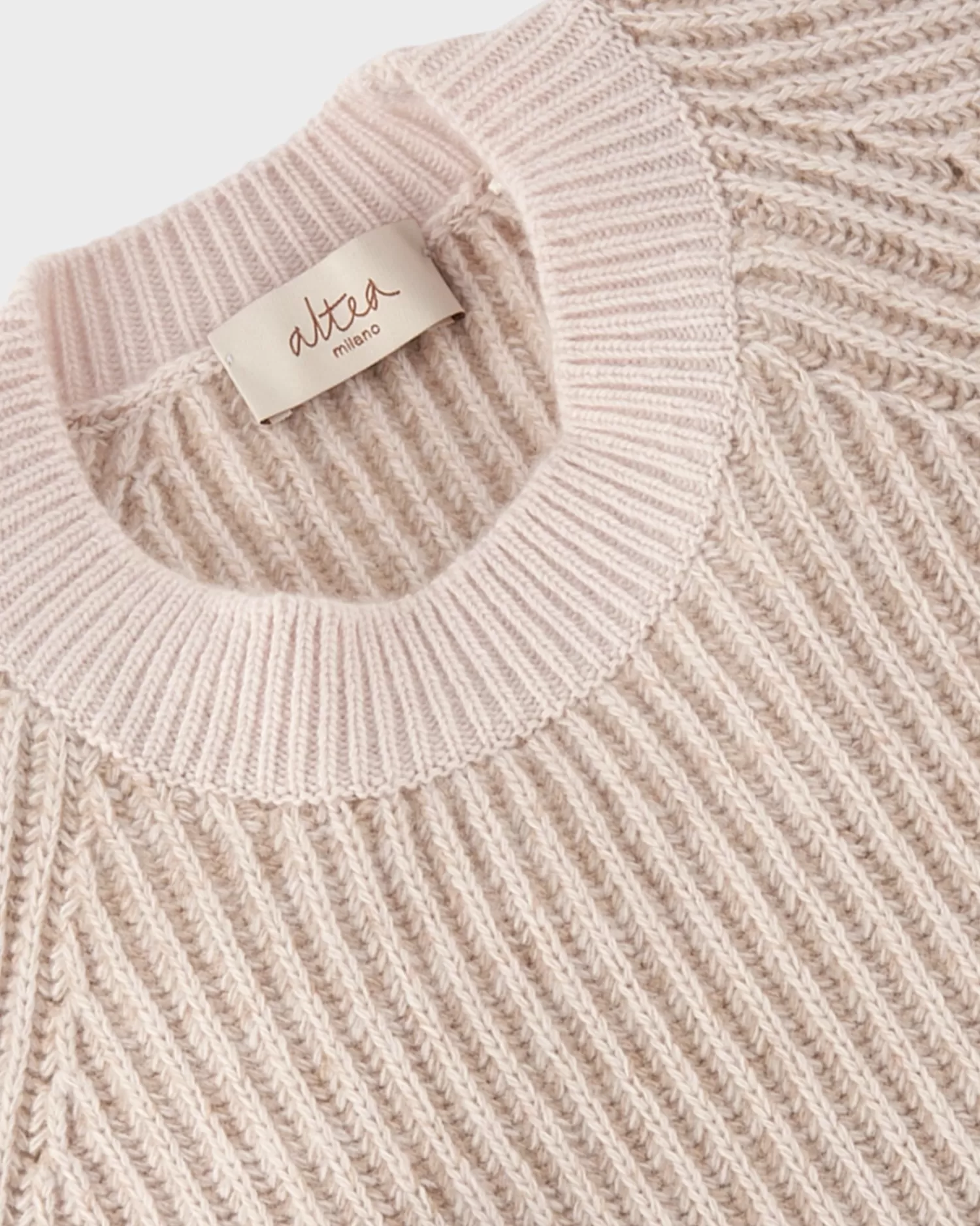 Altea Ecru Chunky Wool Cashmere Knit Sweater^ Sweatshirts And Hoodies