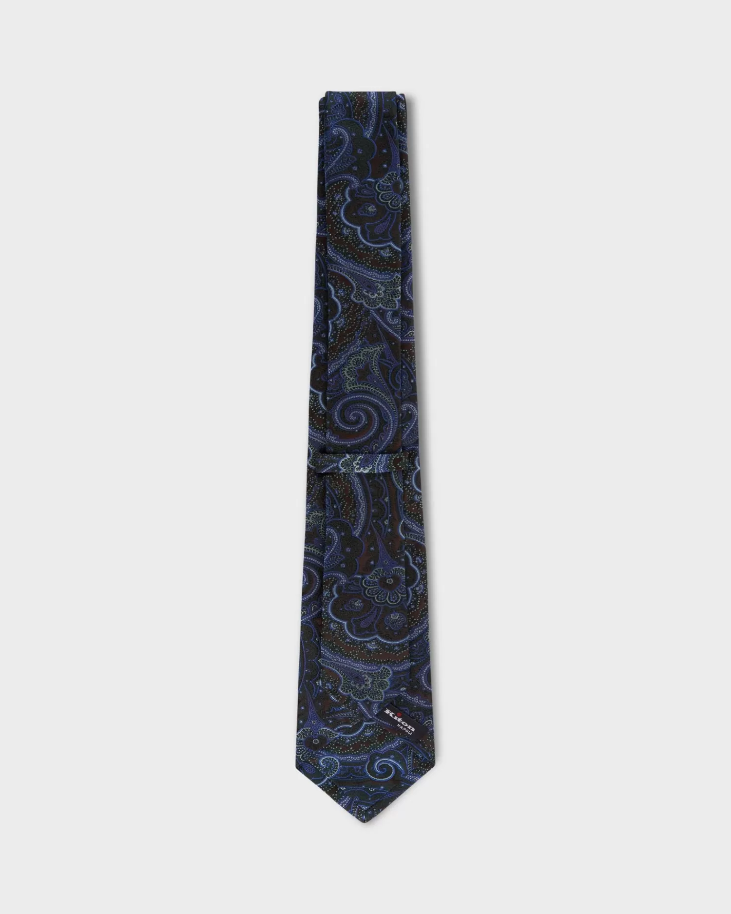 Kiton Emerald With Blue Paisley Tie^ Ties