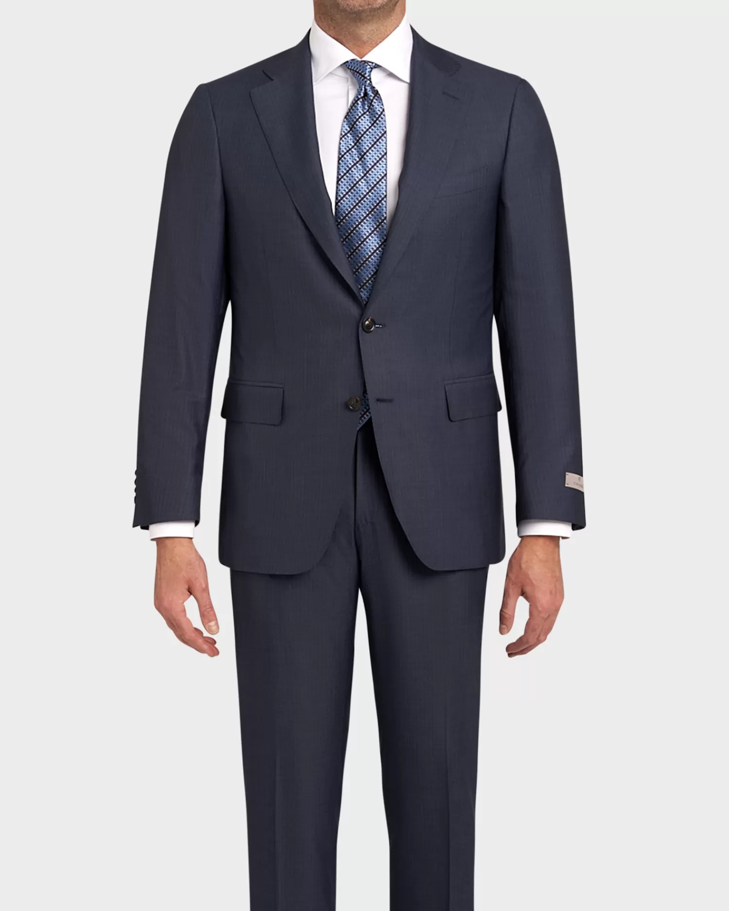 Canali Exclusive Blue Check Wool 150's Silk Suit^ Suiting