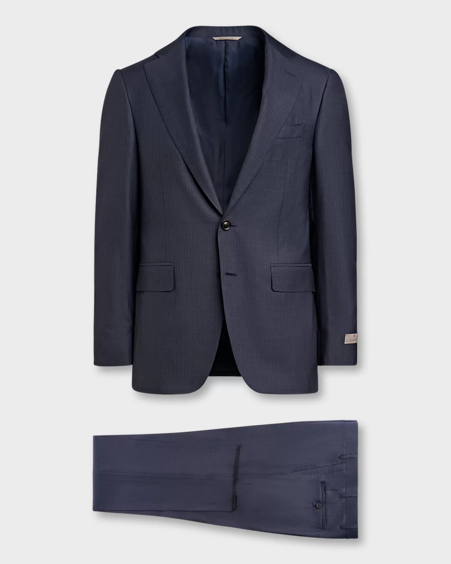 Canali Exclusive Blue Check Wool 150's Silk Suit^ Suiting