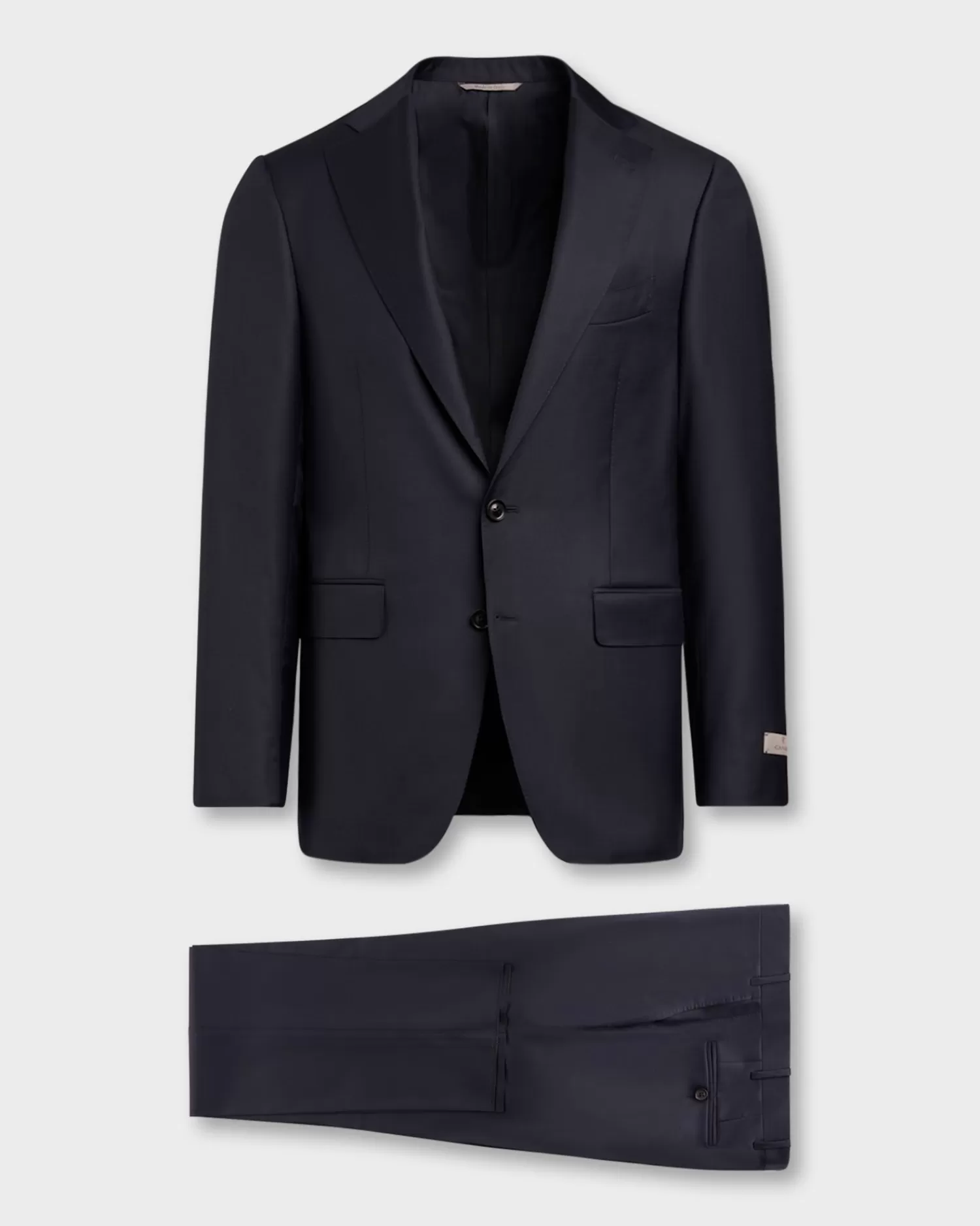 Canali Exclusive Dark Blue Twill Super 150's Wool Suit^ Suiting