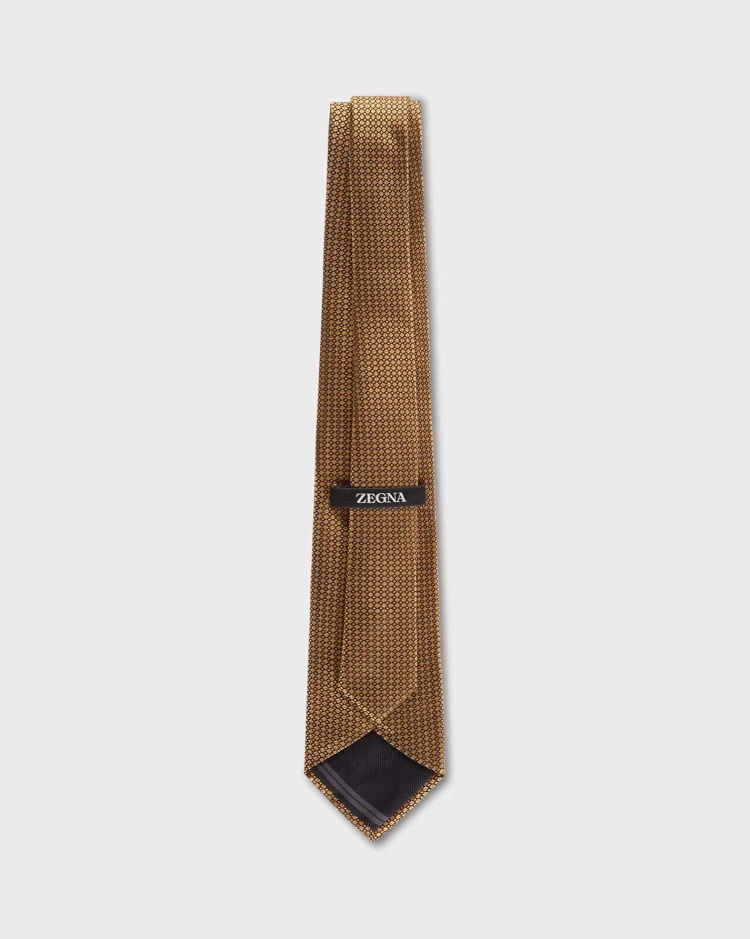 Zegna Gold Micro Circle Pattern Tie^ Ties