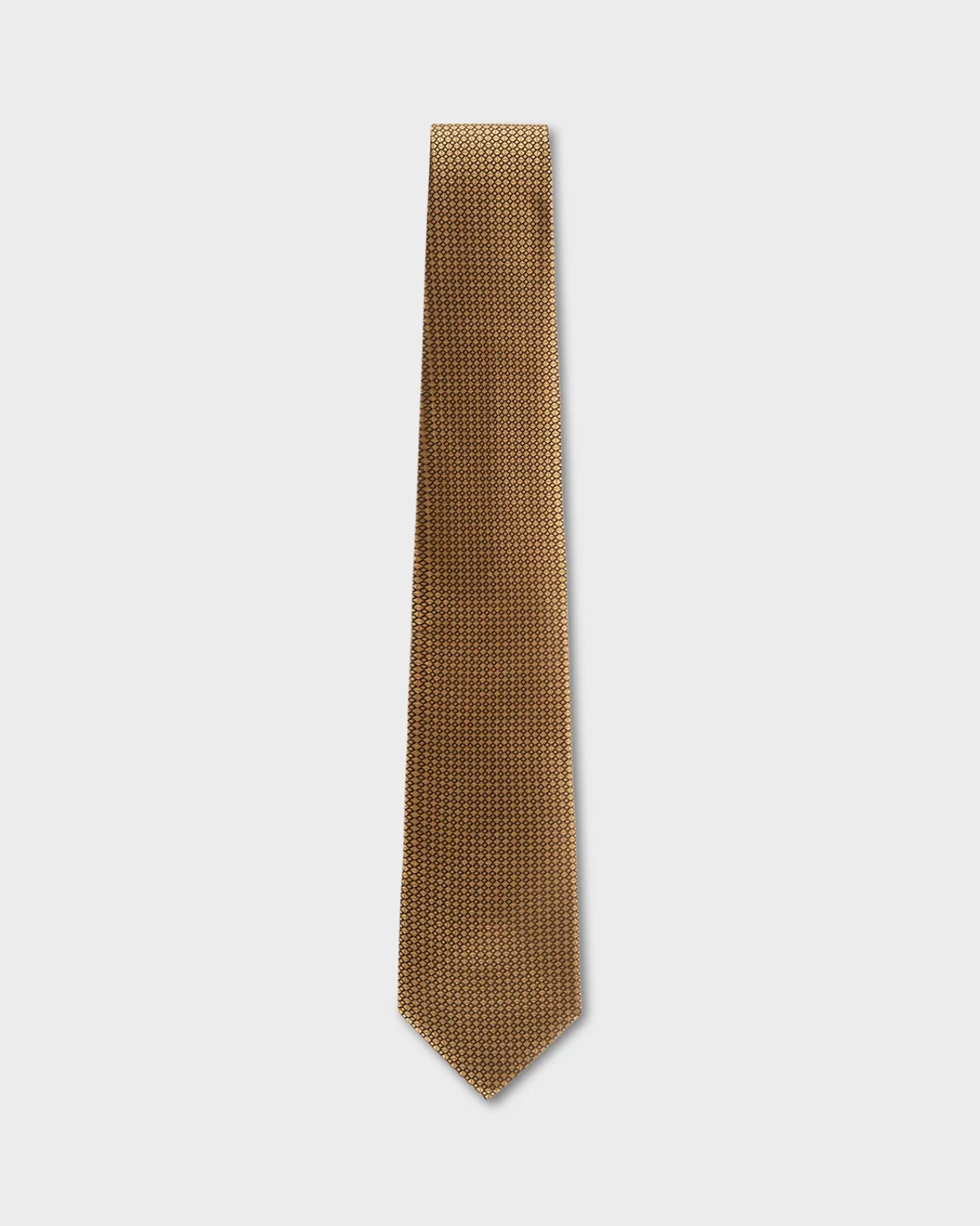 Zegna Gold Micro Circle Pattern Tie^ Ties