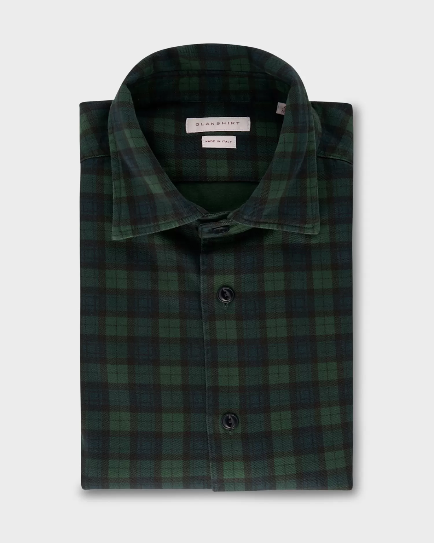 Slowear Green And Navy Cotton Wool Blend Check Shirt^ Casual Shirts