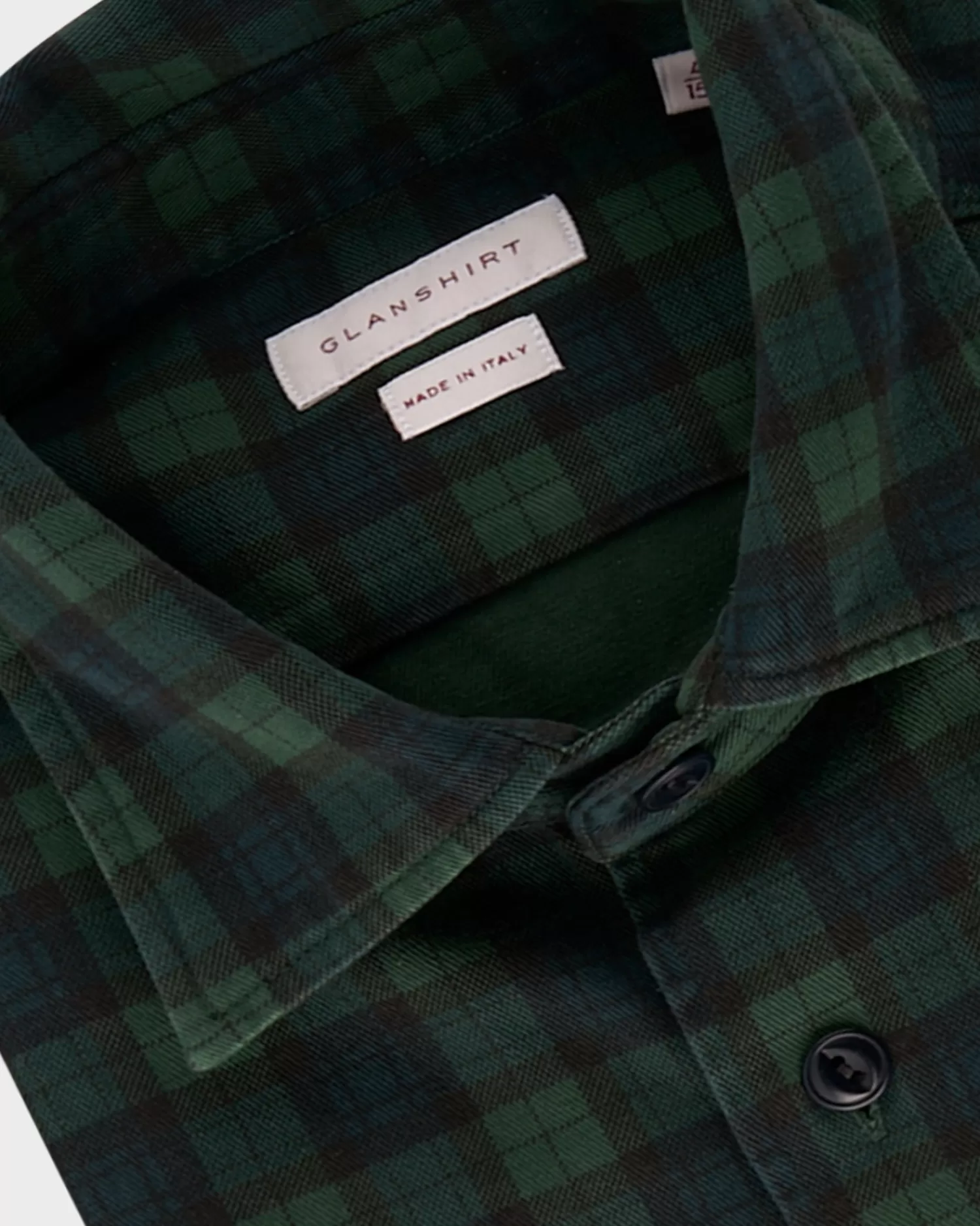 Slowear Green And Navy Cotton Wool Blend Check Shirt^ Casual Shirts