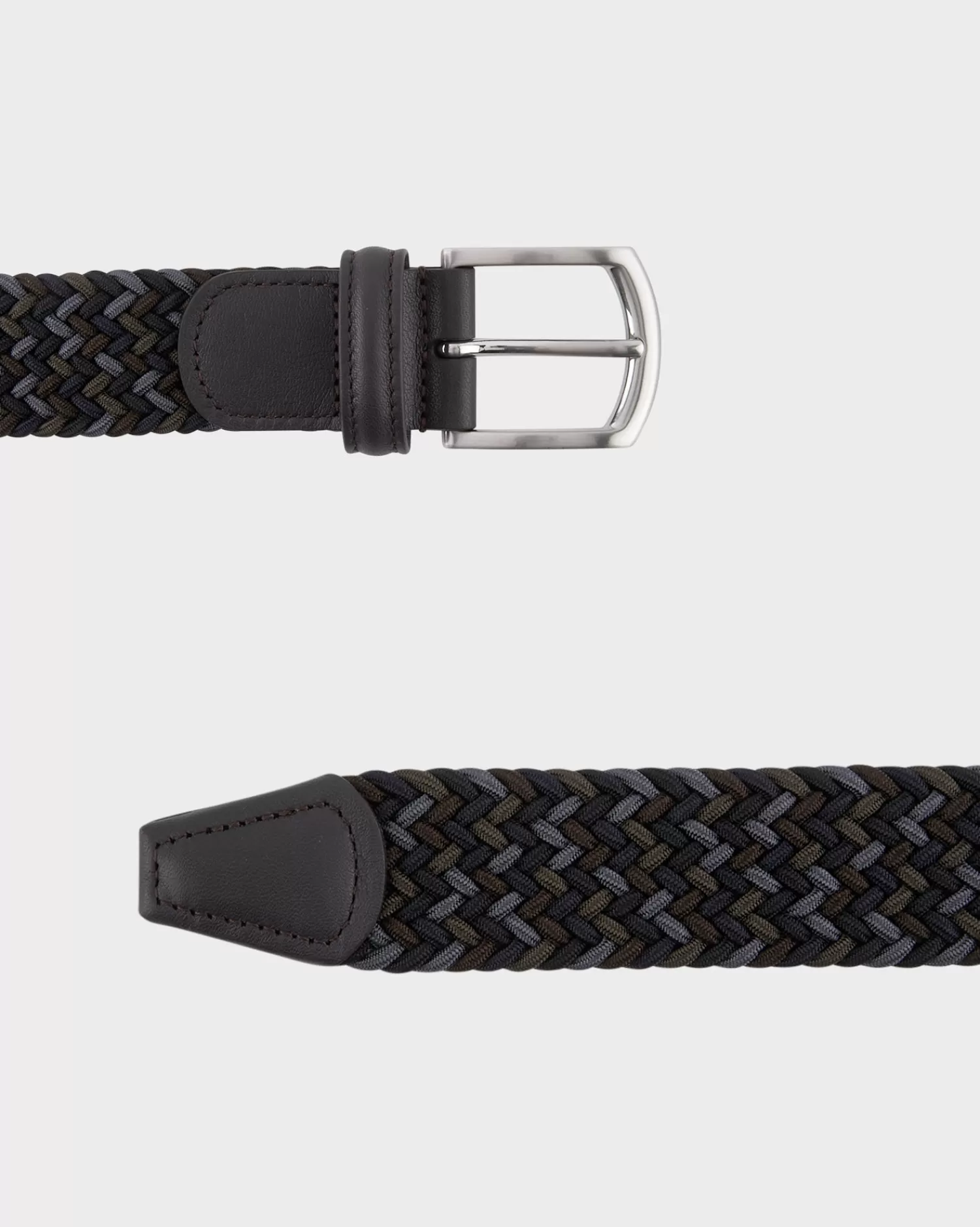 Andersons Green Blue And Grey Woven Elastic Belt^ Belts