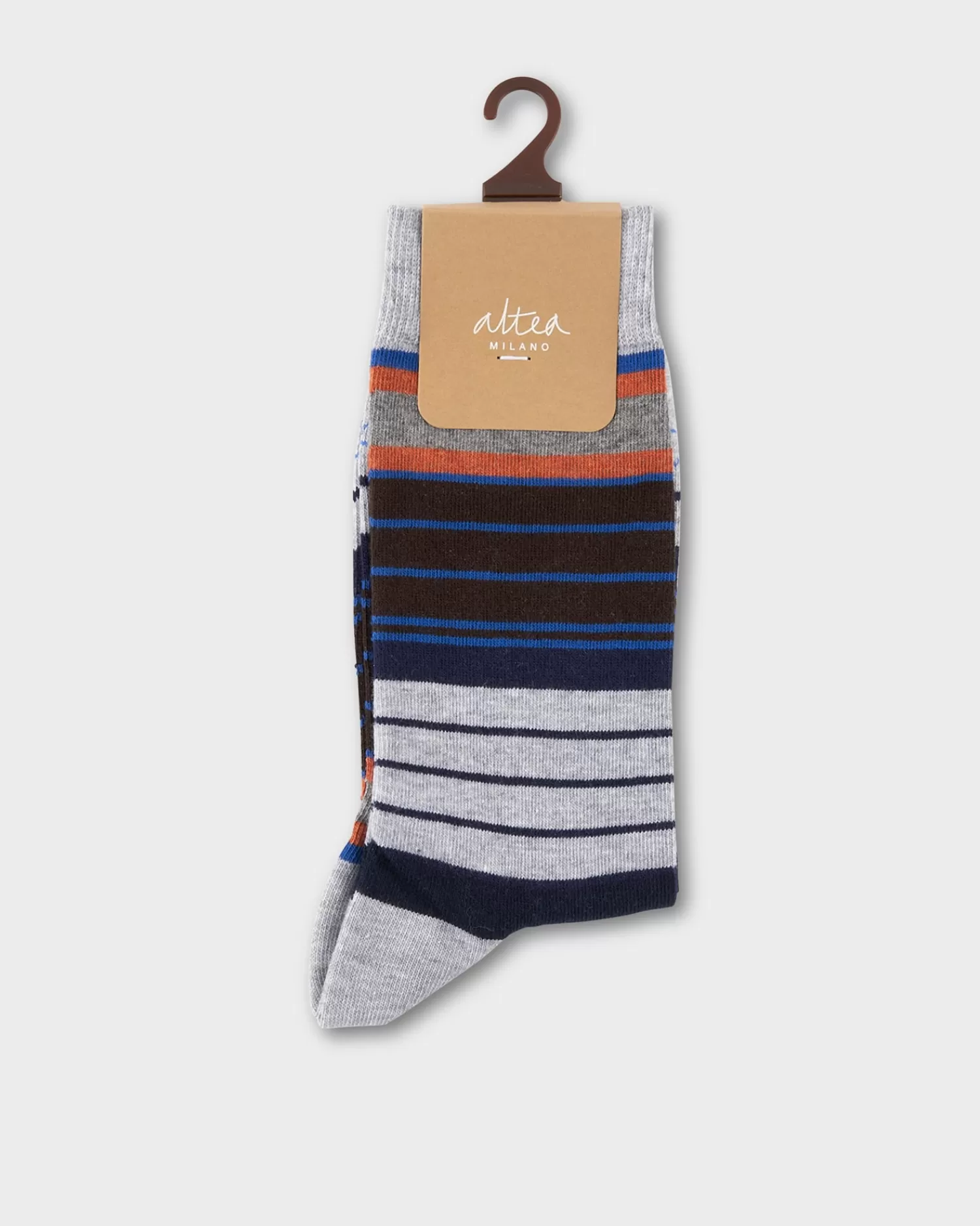 Altea Grey And Multi Striped Socks^ Socks