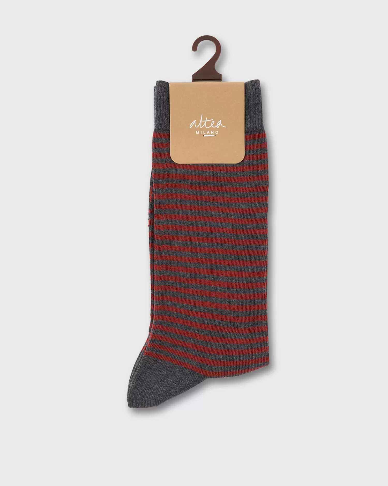 Altea Grey And Red Stripe Socks^ Socks