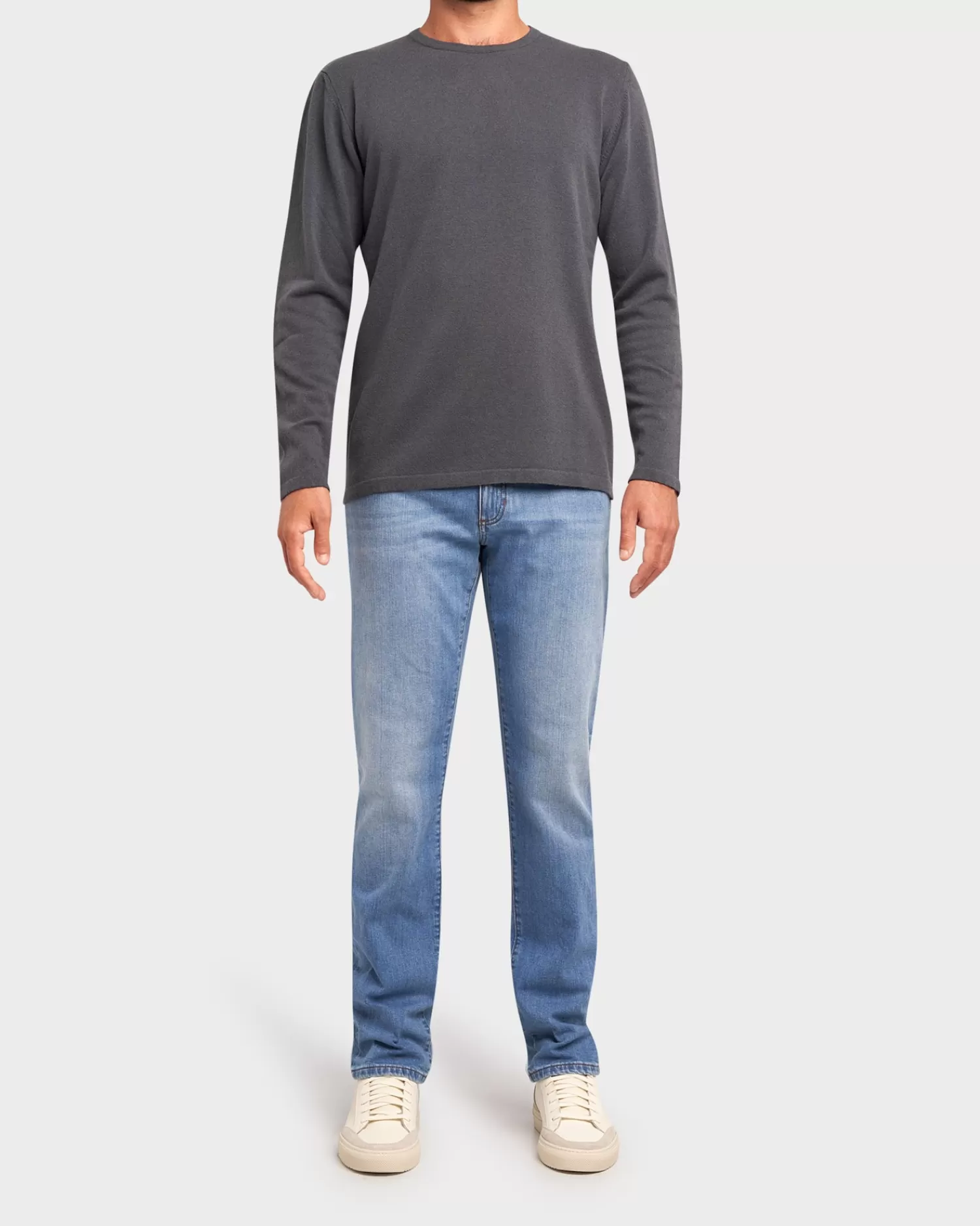 Crossley Grey Cashmere Wool Crew Neck Sweater^ Sweatshirts And Hoodies