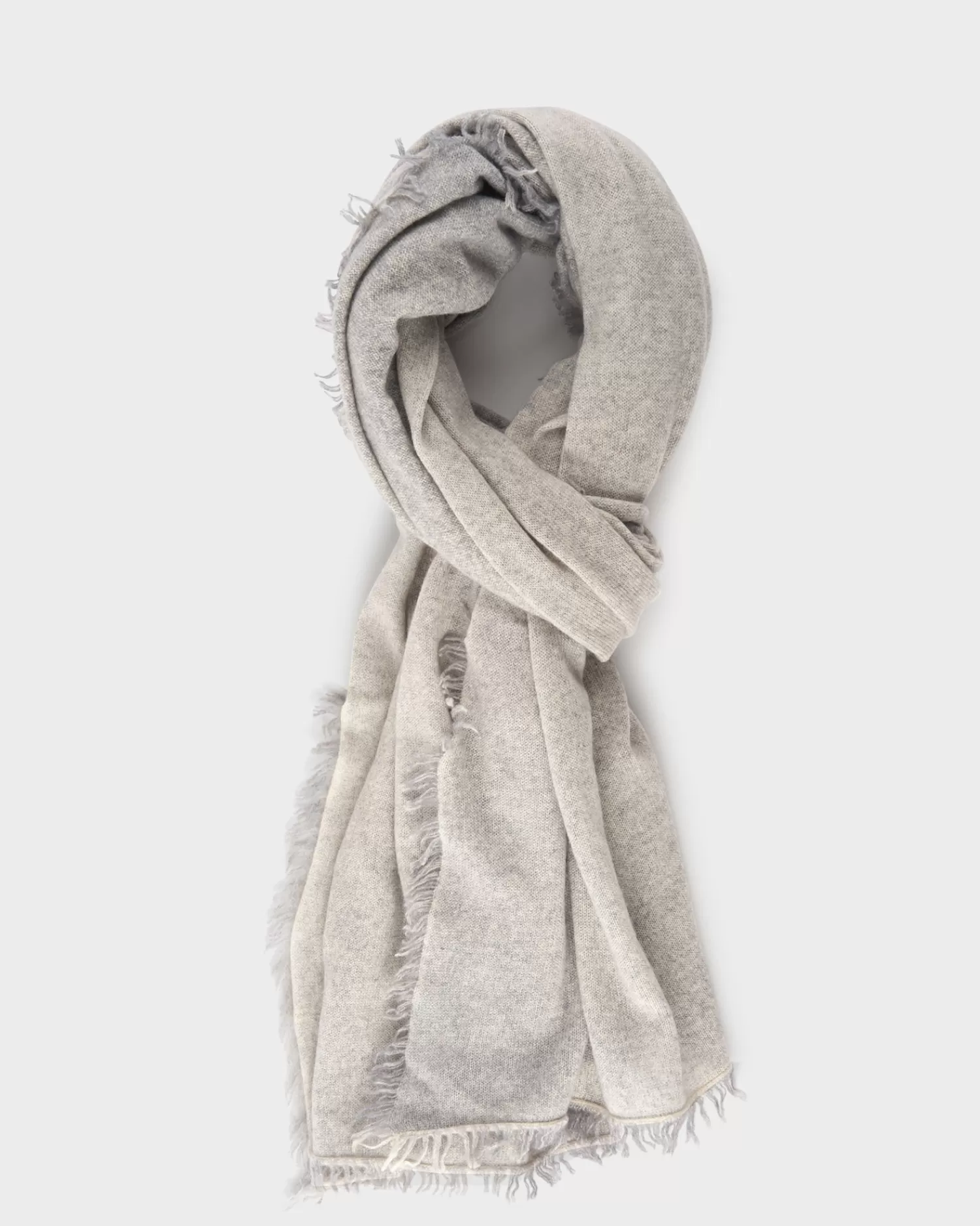 Altea Grey Frayed Edge Cashmere Scarf^ Scarves