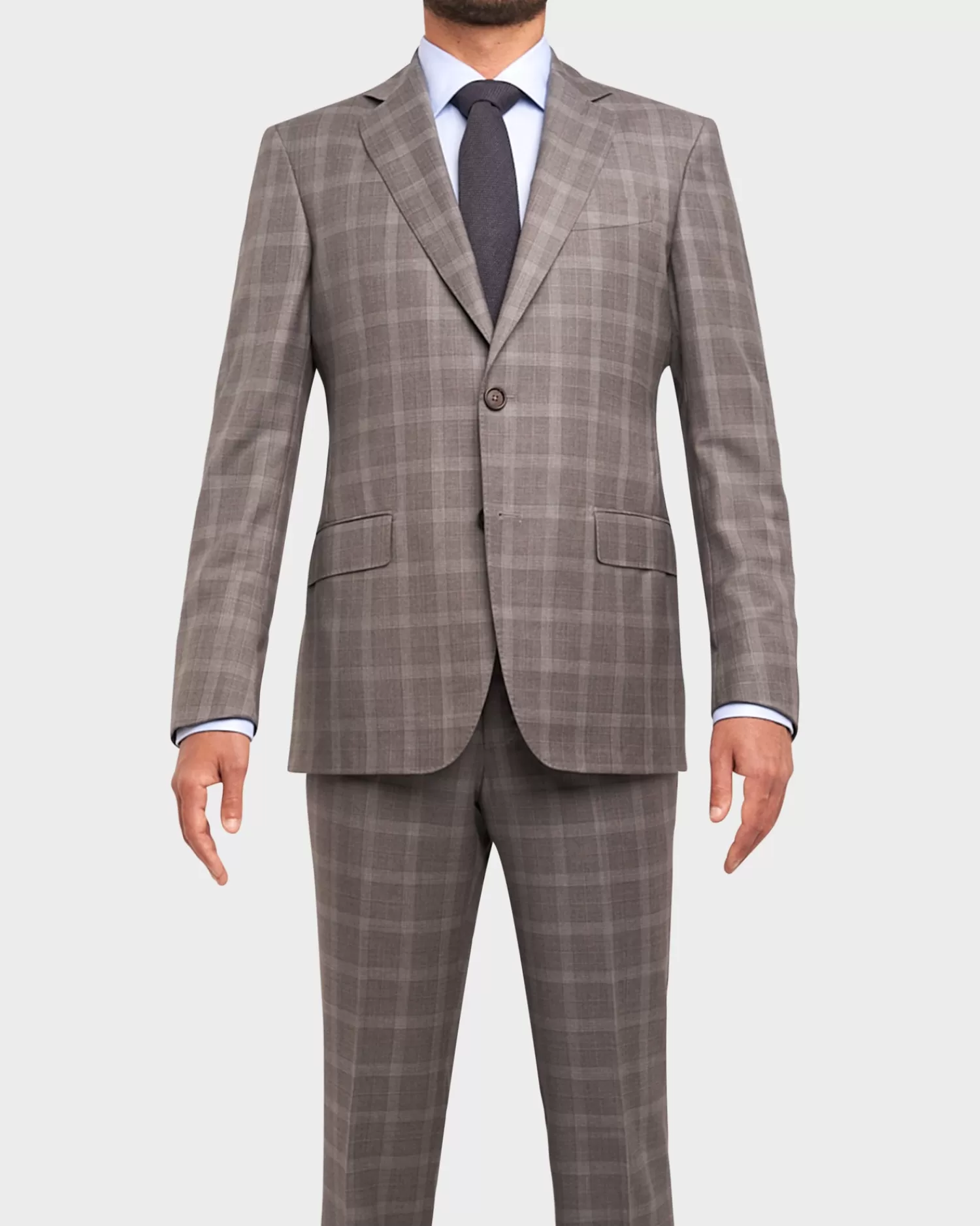 Pal Zileri Grey Glen Check Suit^ Suiting