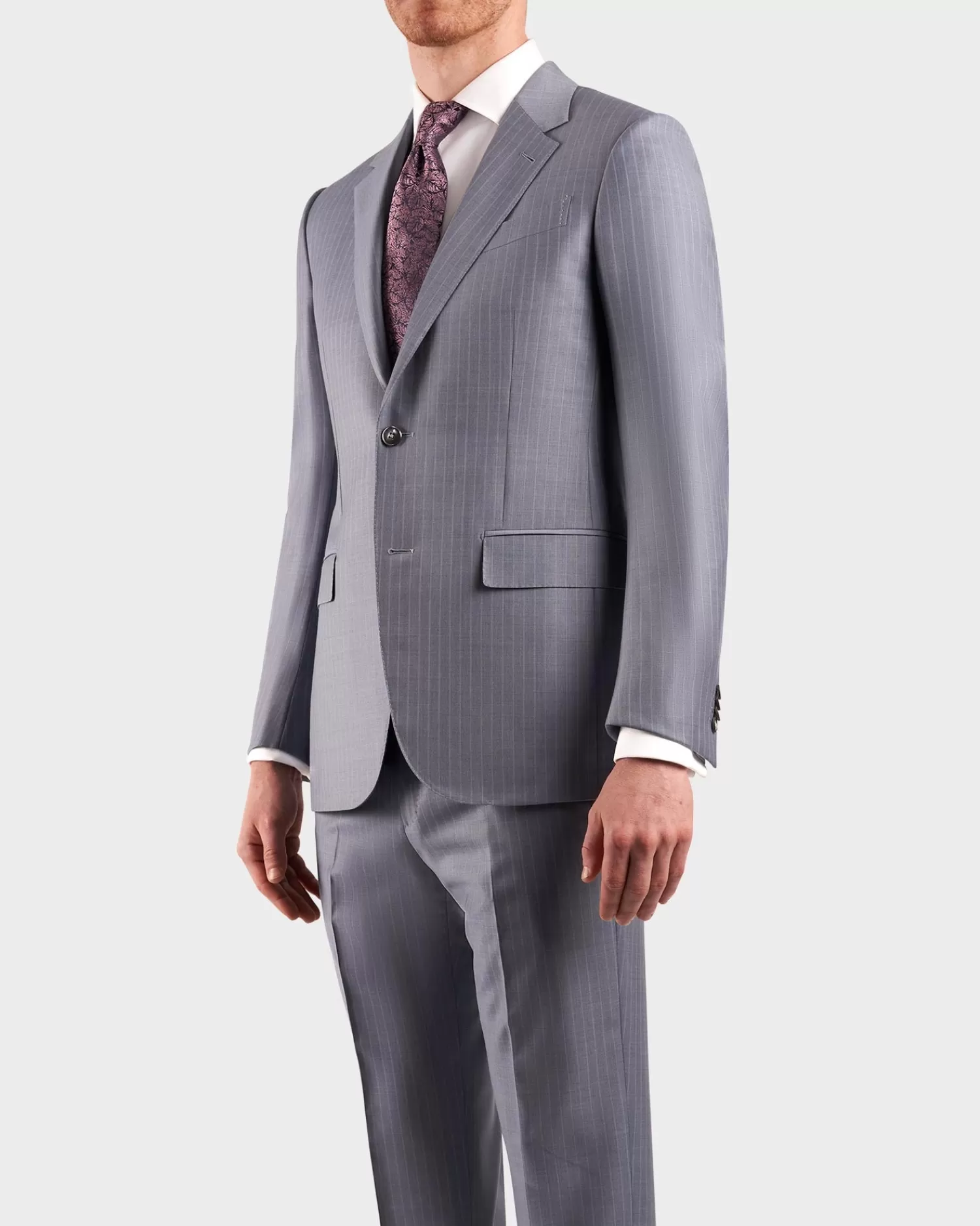 Ermenegildo Zegna Grey Pin Stripe Suit^ Suiting