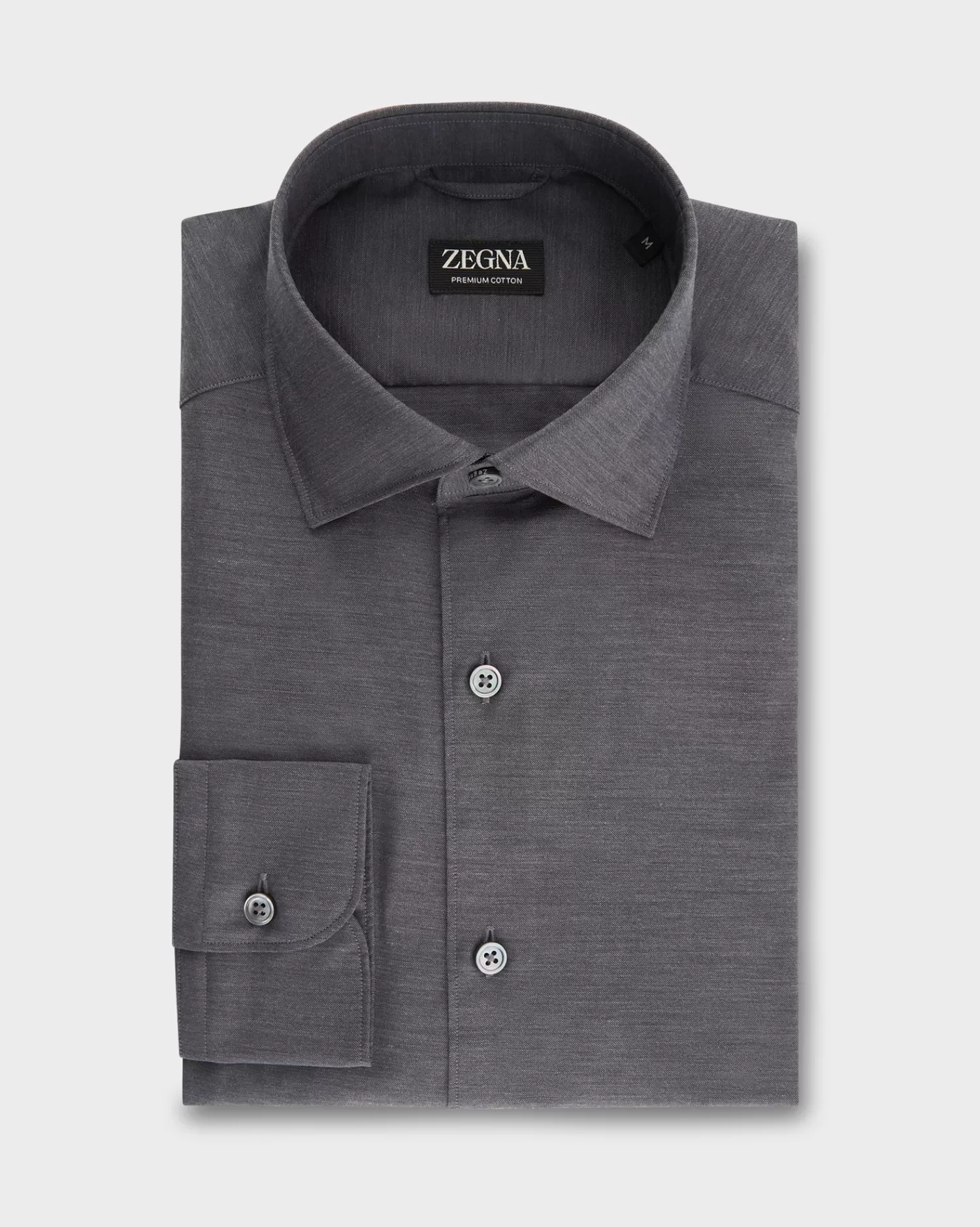 Zegna Grey Premium Cotton Shirt^ Casual Shirts