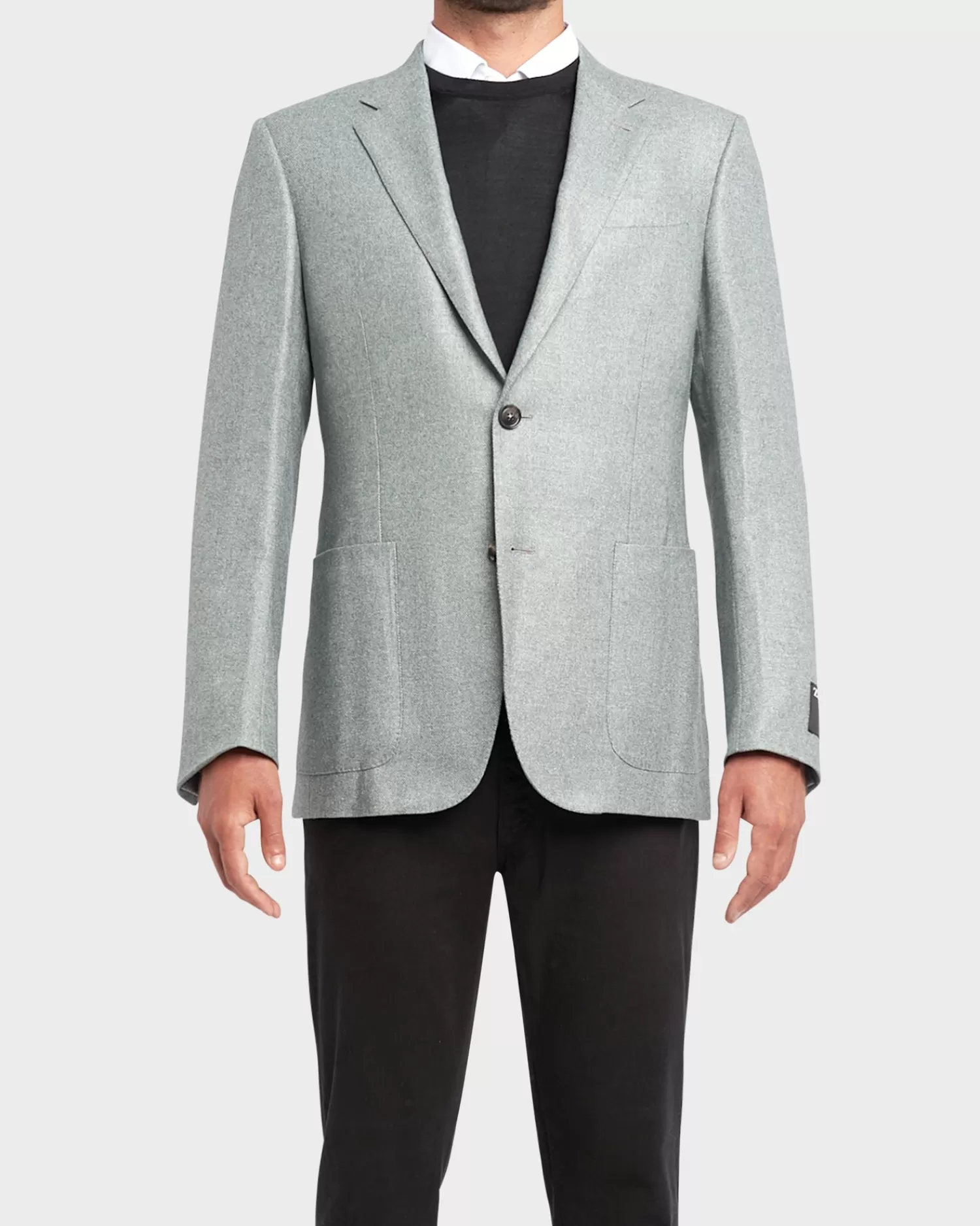 Zegna Grey Sage Silk Cashmere Sports Jacket^ Sports Jackets