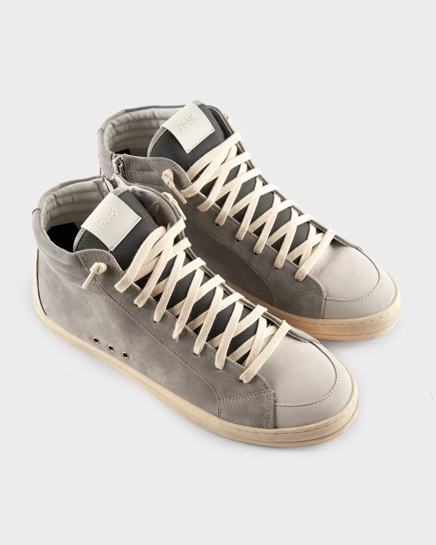 P448 Grey Steel High Top Skate Sneakers^ Sneakers