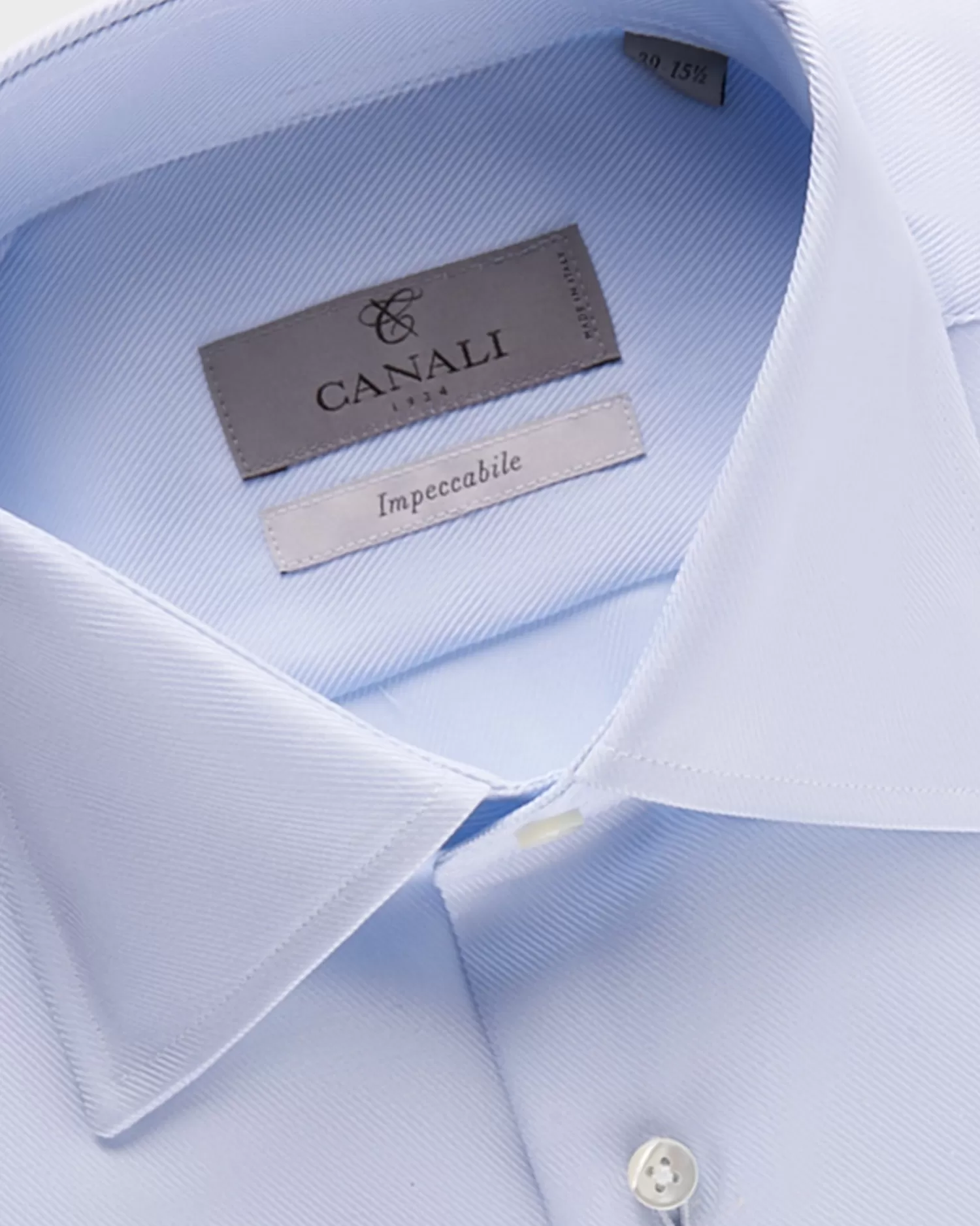 Canali Impeccabile Light Blue Cotton Shirt^ Business Shirts