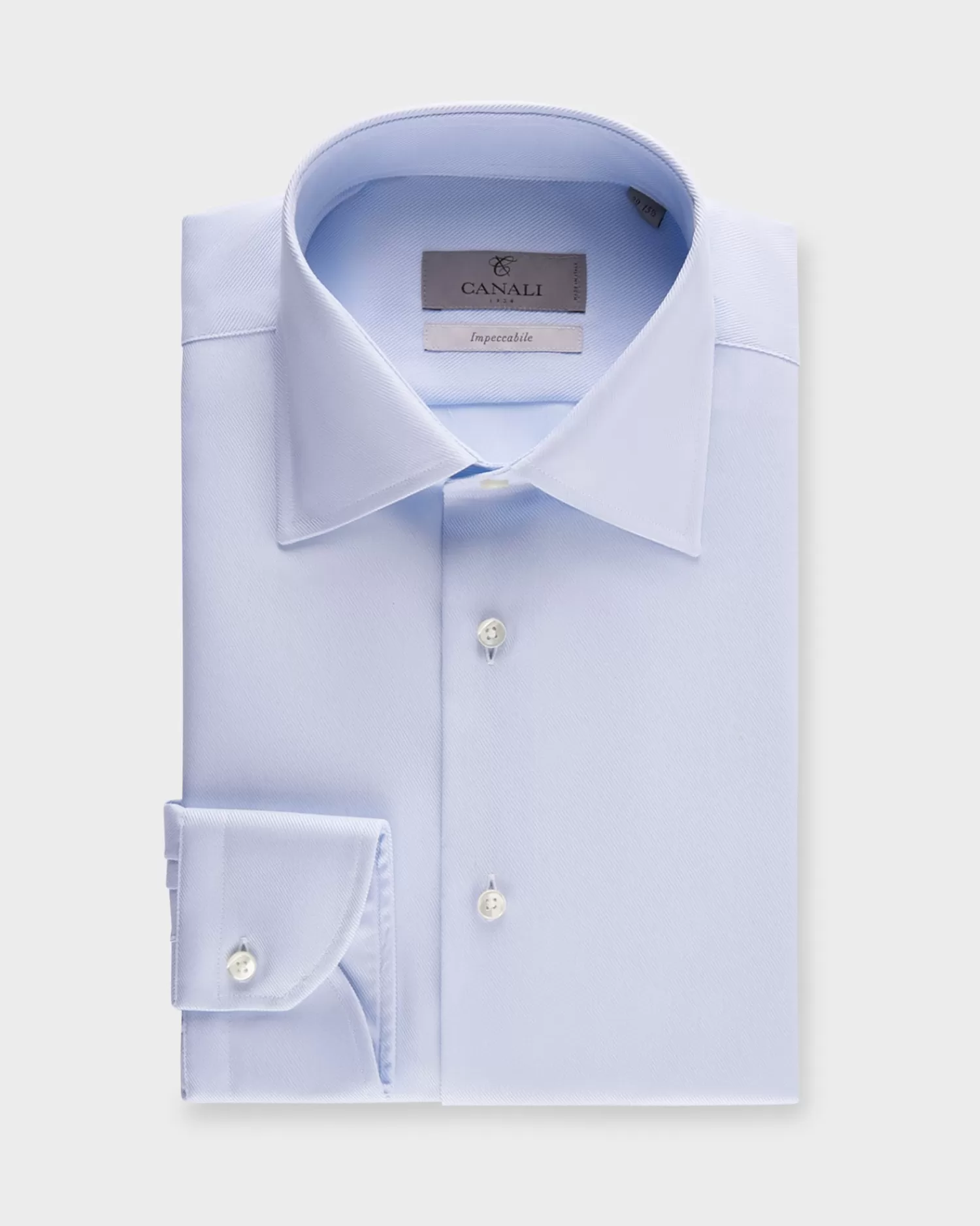 Canali Impeccabile Light Blue Cotton Shirt^ Business Shirts