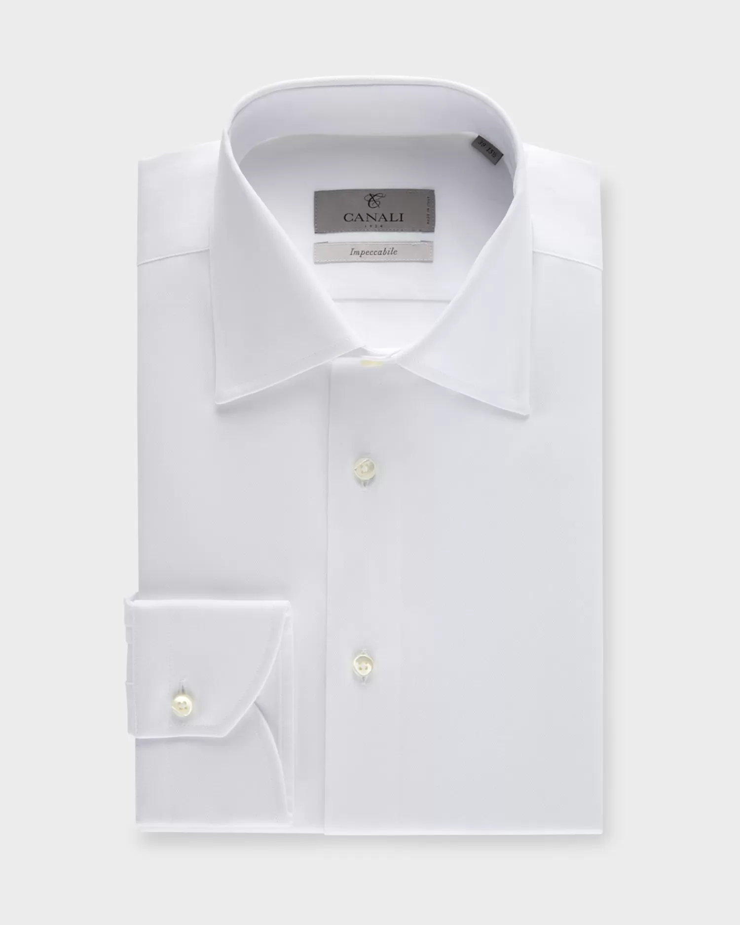 Canali Impeccabile White Cotton Shirt^ Business Shirts