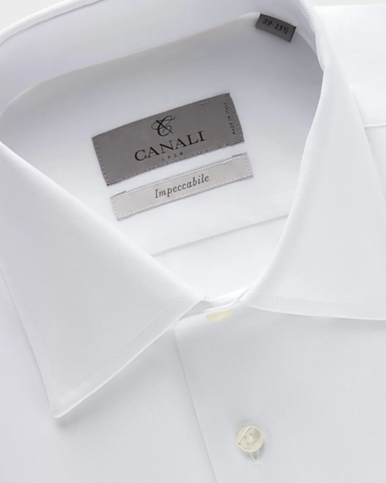 Canali Impeccabile White Cotton Shirt^ Business Shirts