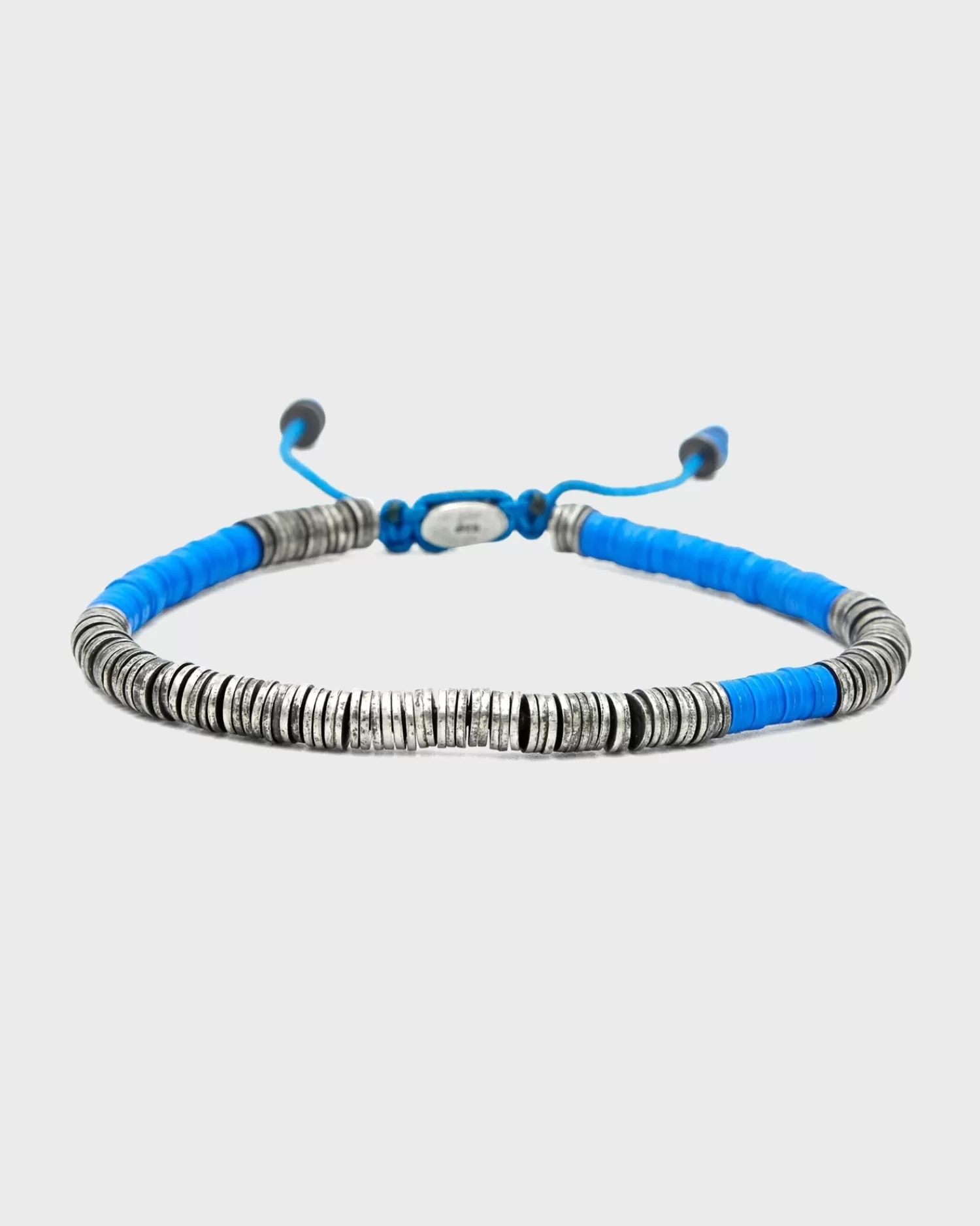 MAOR Layered African Vinyl With Sterling Silver Bracelet Blue^ Jewellery