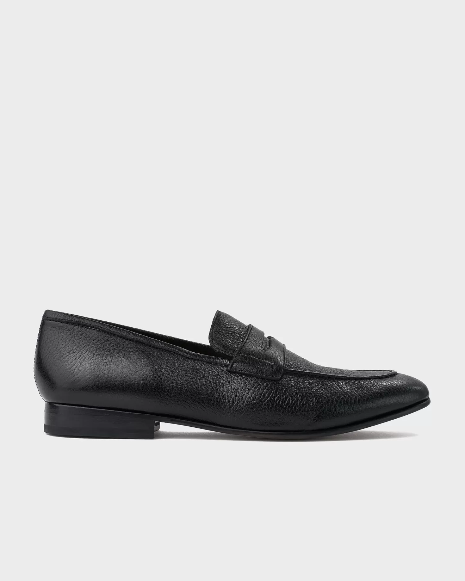 Barker Ledley Black Deerskin Leather^ Loafers