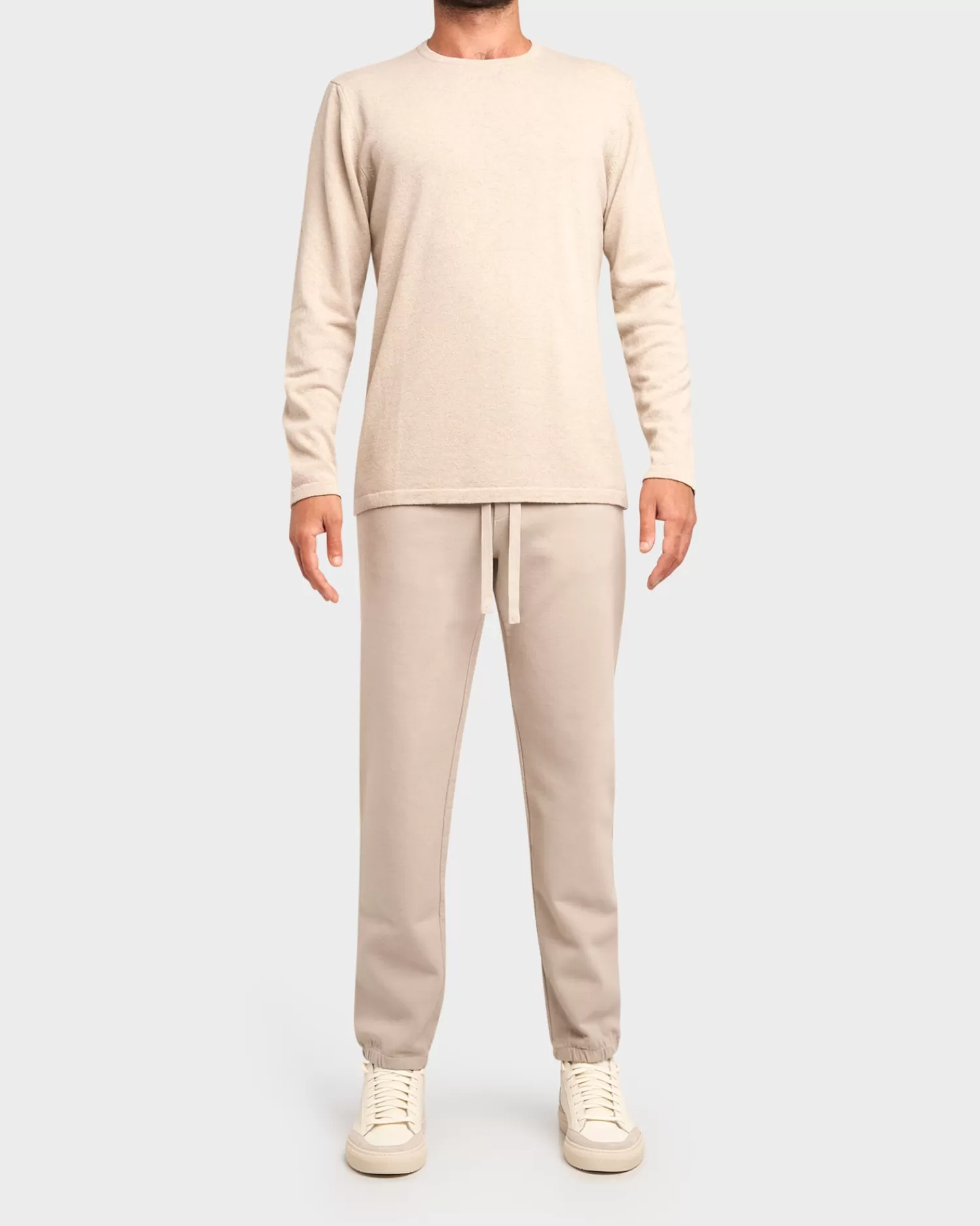 Crossley Light Beige Cashmere Wool Crew Sweater^ Sweatshirts And Hoodies