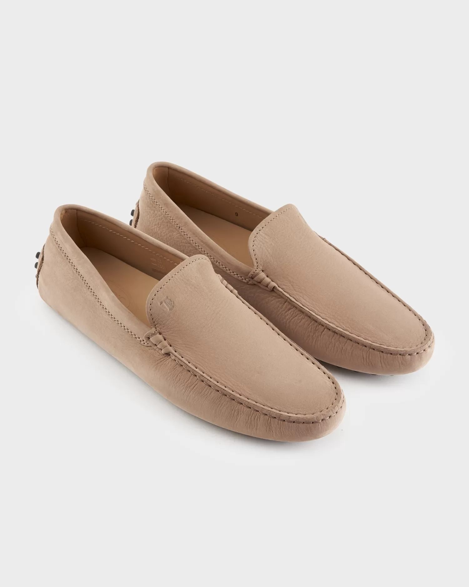 Tods Light Beige Nubuck Gommino Driving Shoes^ Loafers