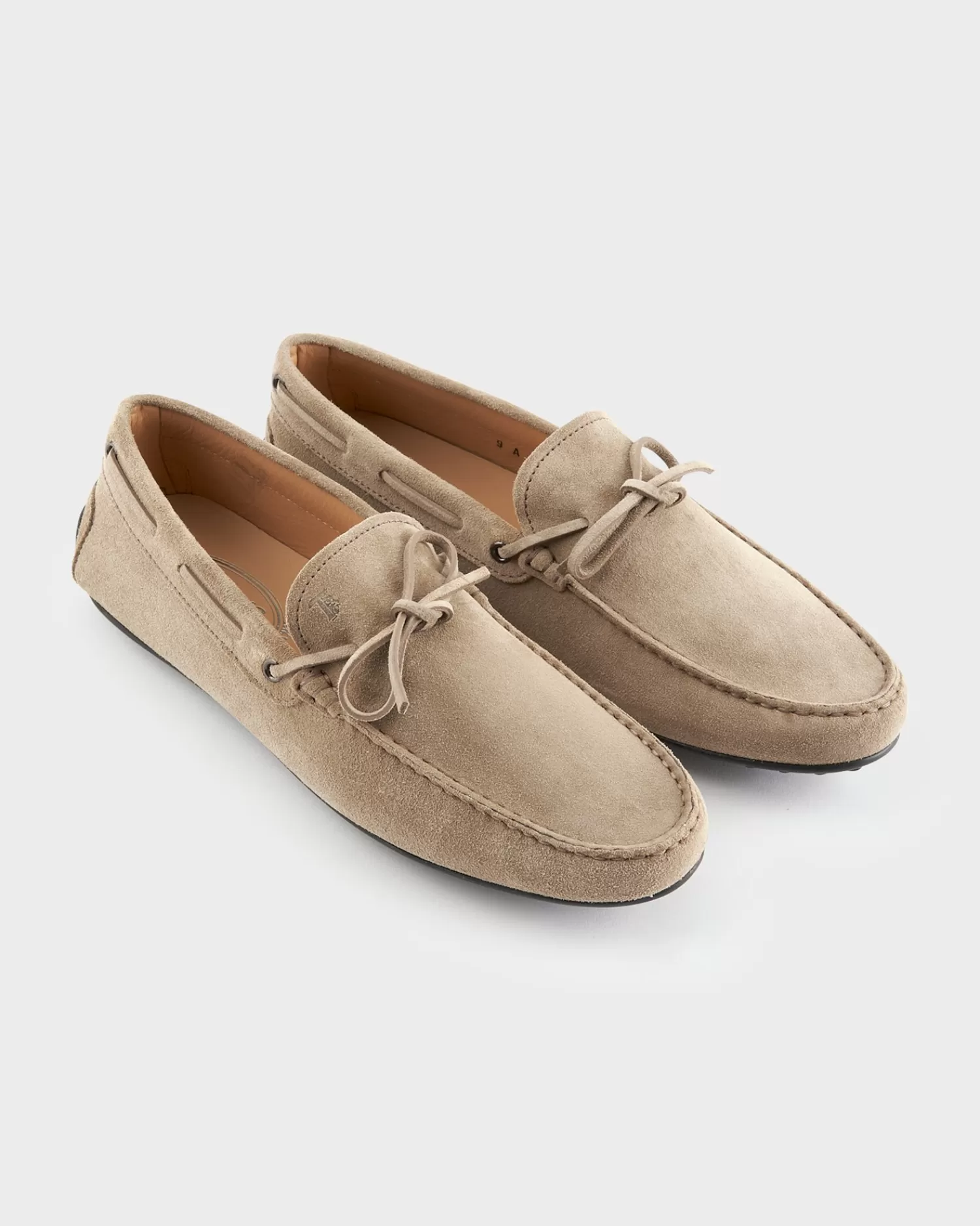 Tods Light Beige Suede City Gommino Driving Shoes^ Loafers