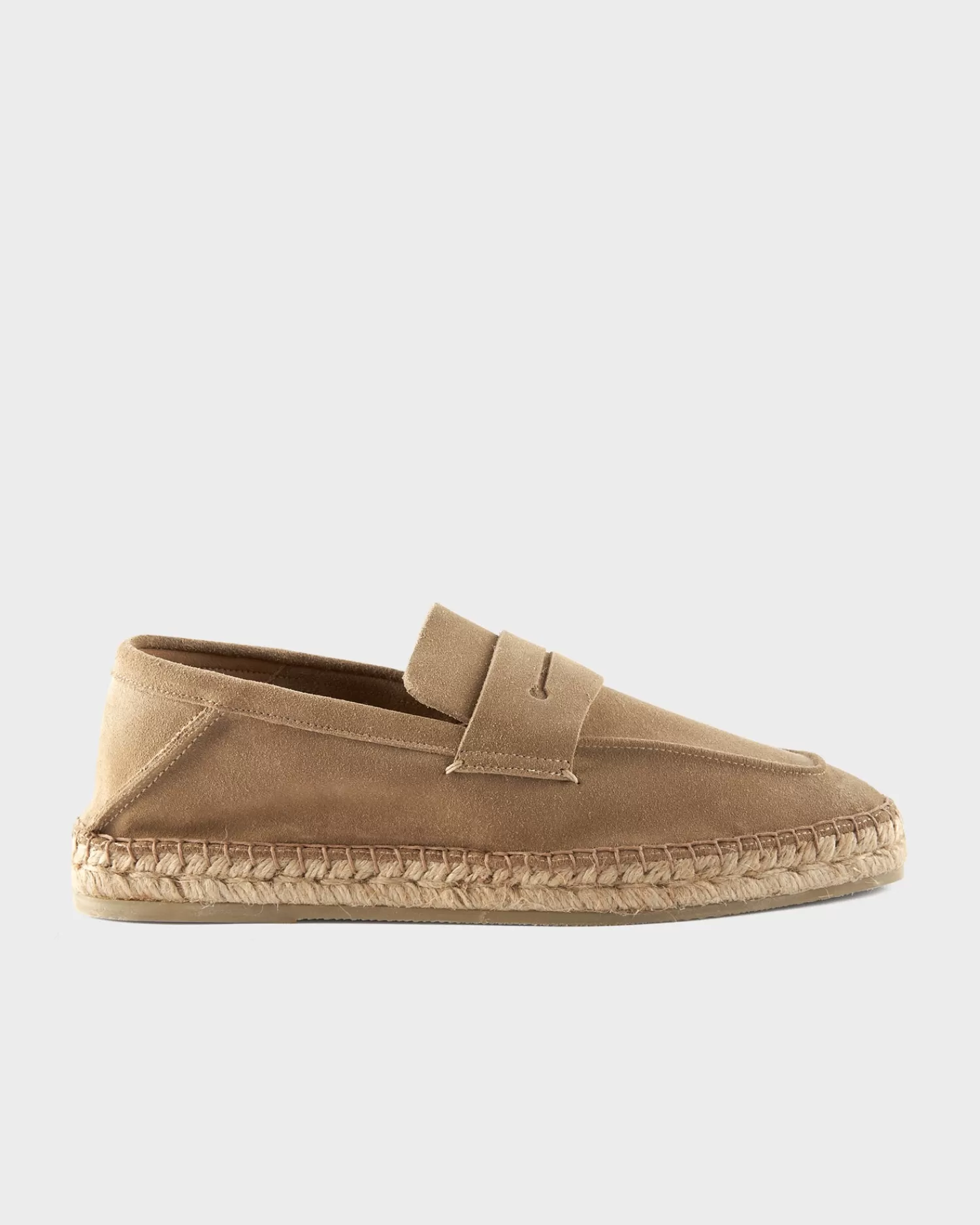 Ermenegildo Zegna Light Beige Suede Valencia Espadrilles^ Loafers