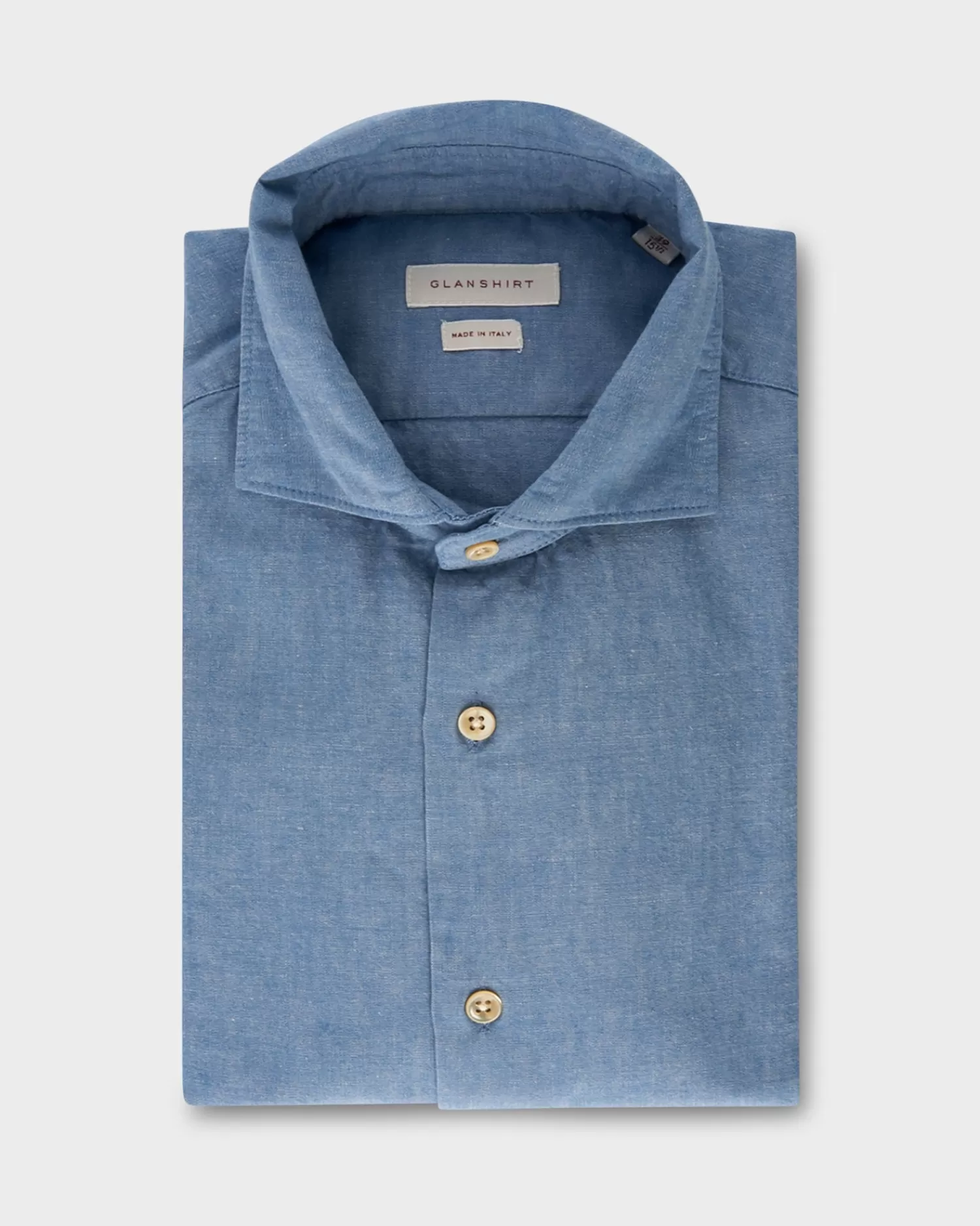 Slowear Light Blue Cotton Denim Shirt^ Casual Shirts