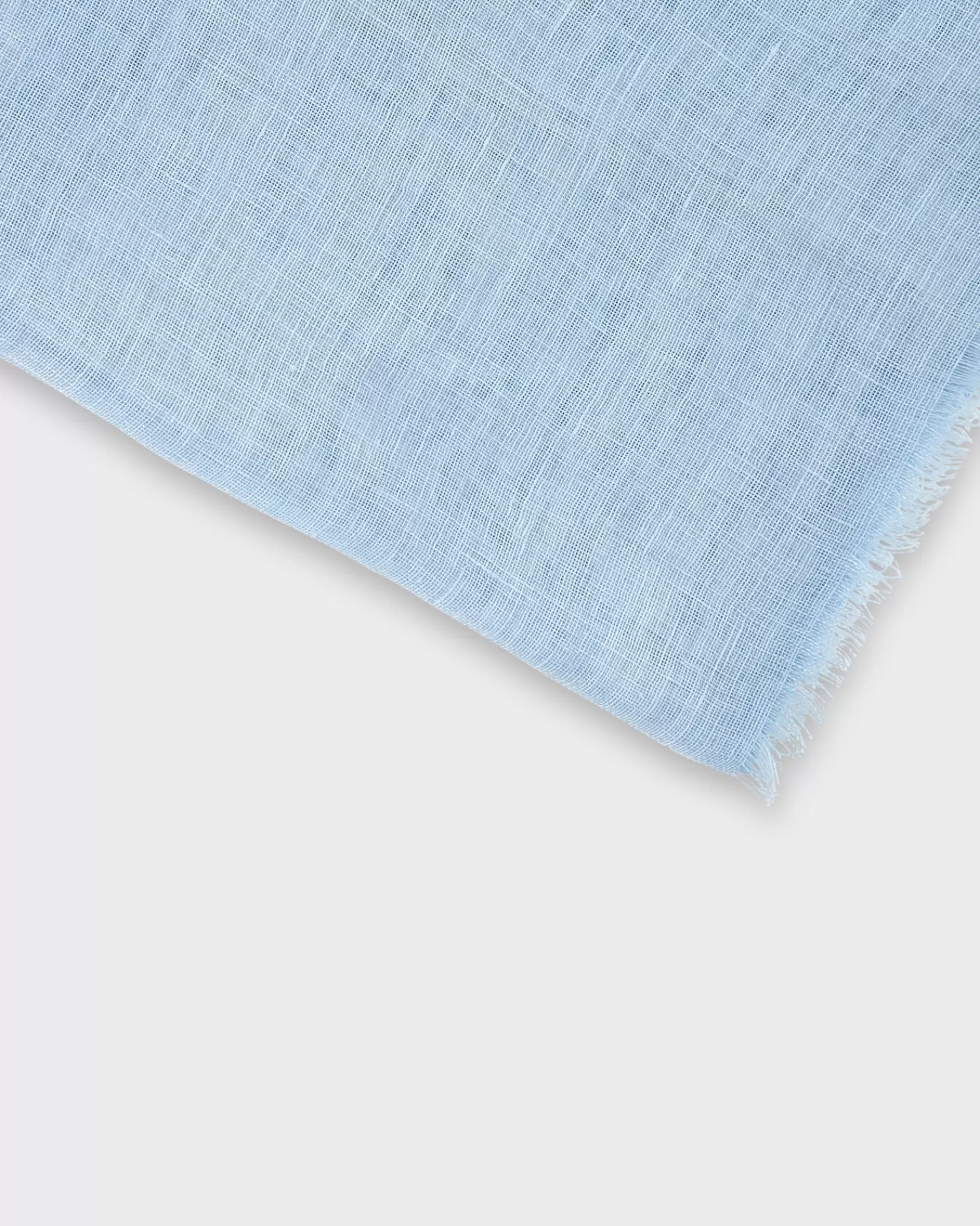 Altea Light Blue Frayed Edge Linen Scarf^ Scarves