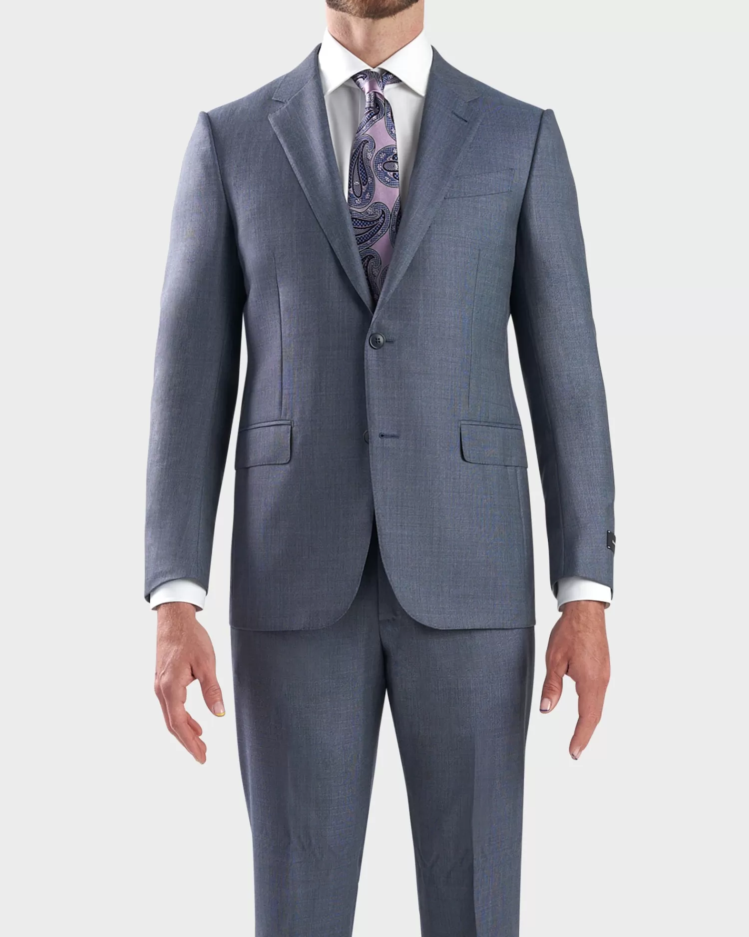 Ermenegildo Zegna Light Blue Milano Multi Season Wool Suit^ Suiting