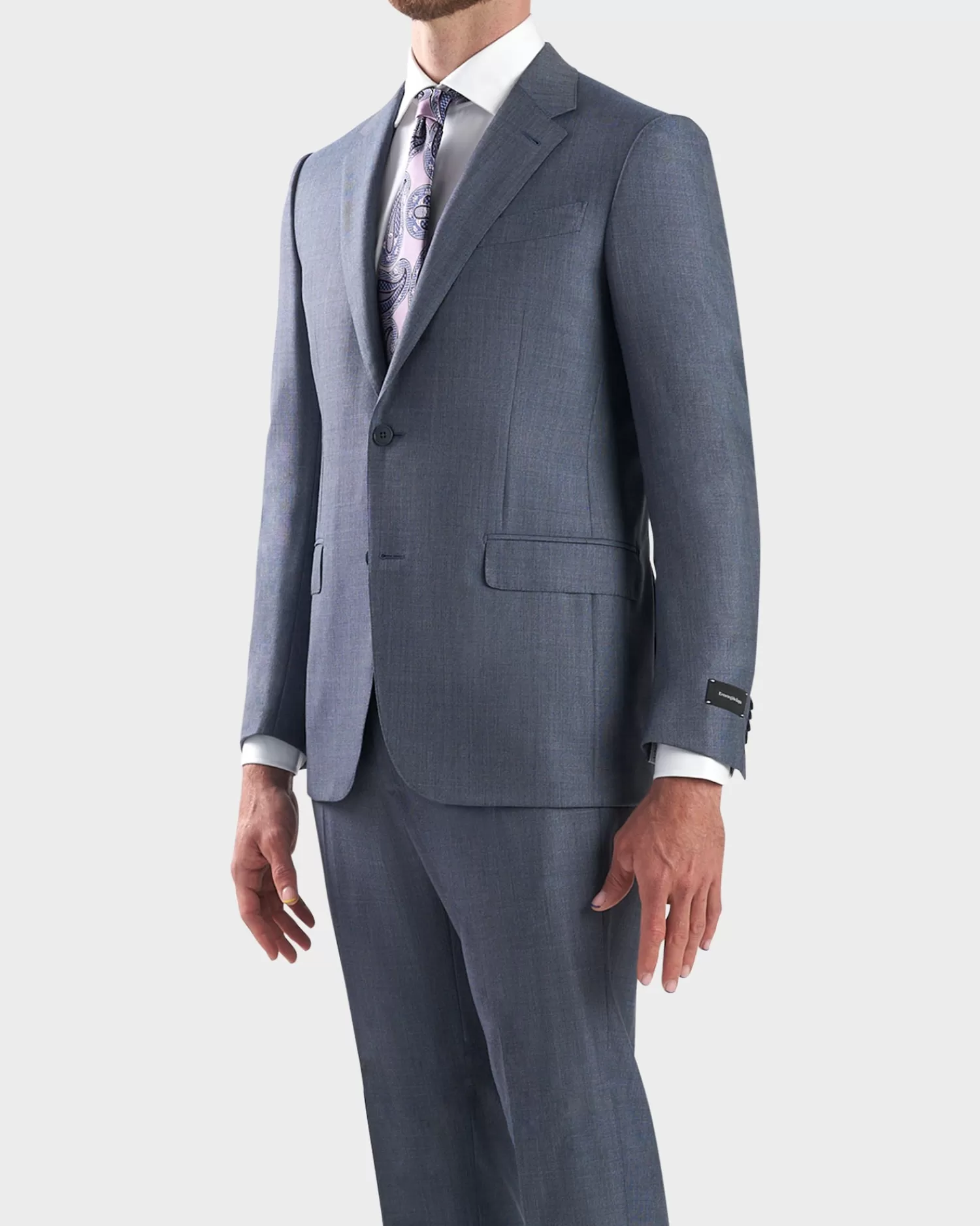 Ermenegildo Zegna Light Blue Milano Multi Season Wool Suit^ Suiting