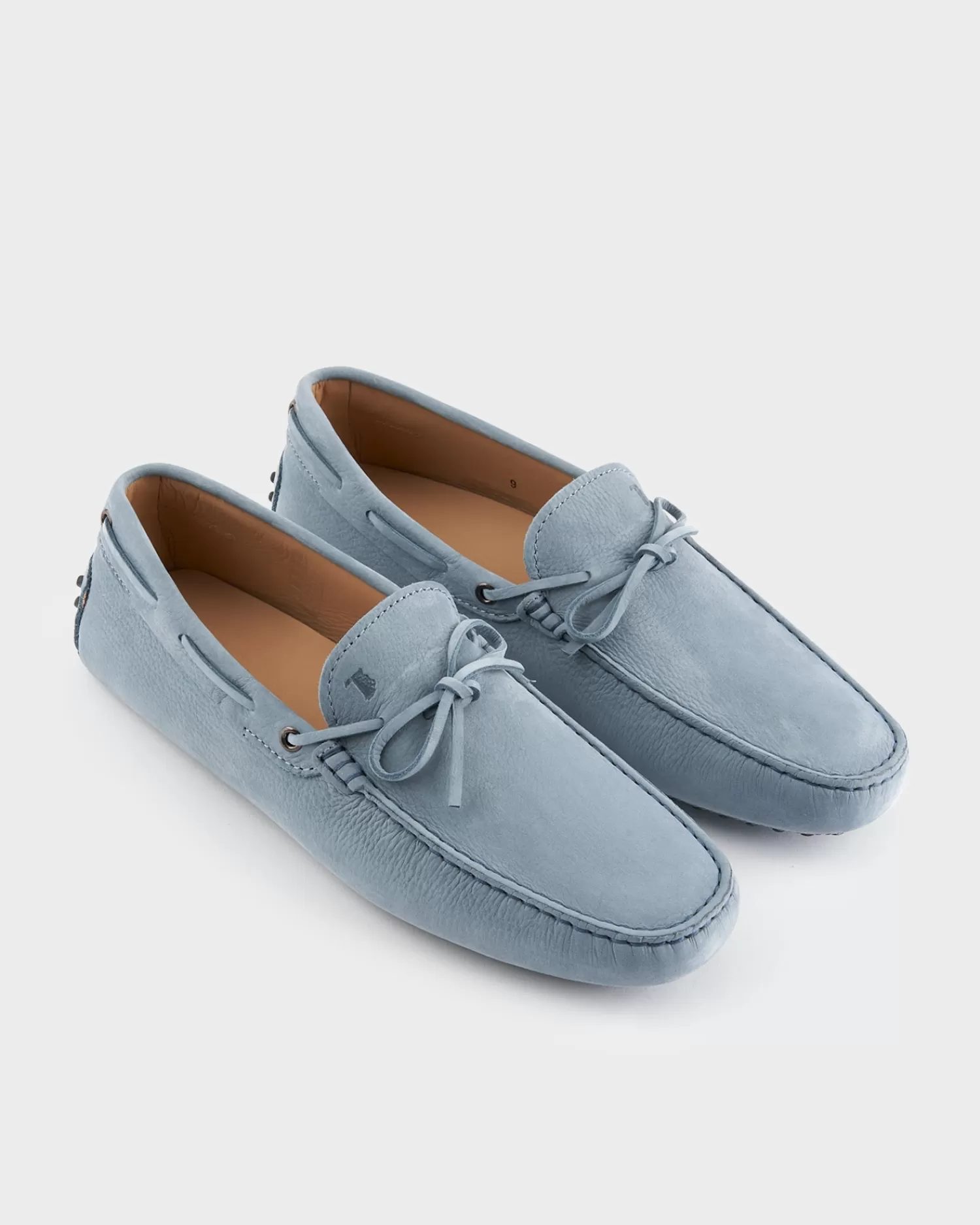 Tods Light Blue Nubuck Gommino Driving Shoes^ Loafers