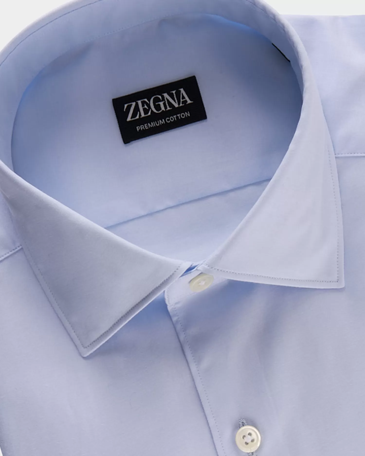 Zegna Light Blue Premium Cotton Shirt^ Casual Shirts