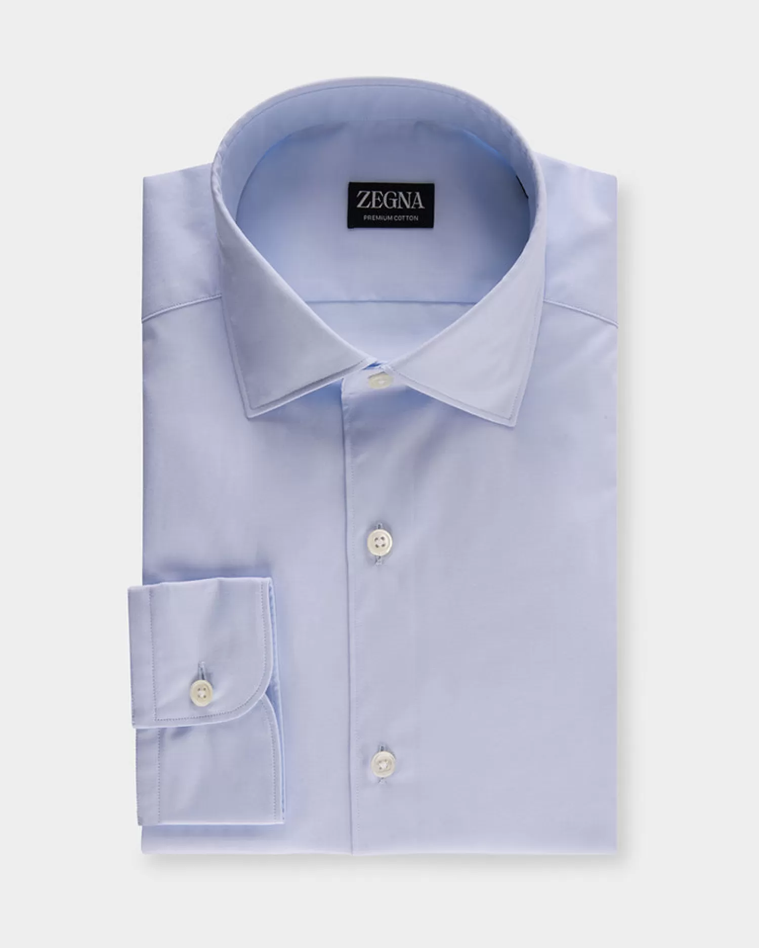 Zegna Light Blue Premium Cotton Shirt^ Casual Shirts