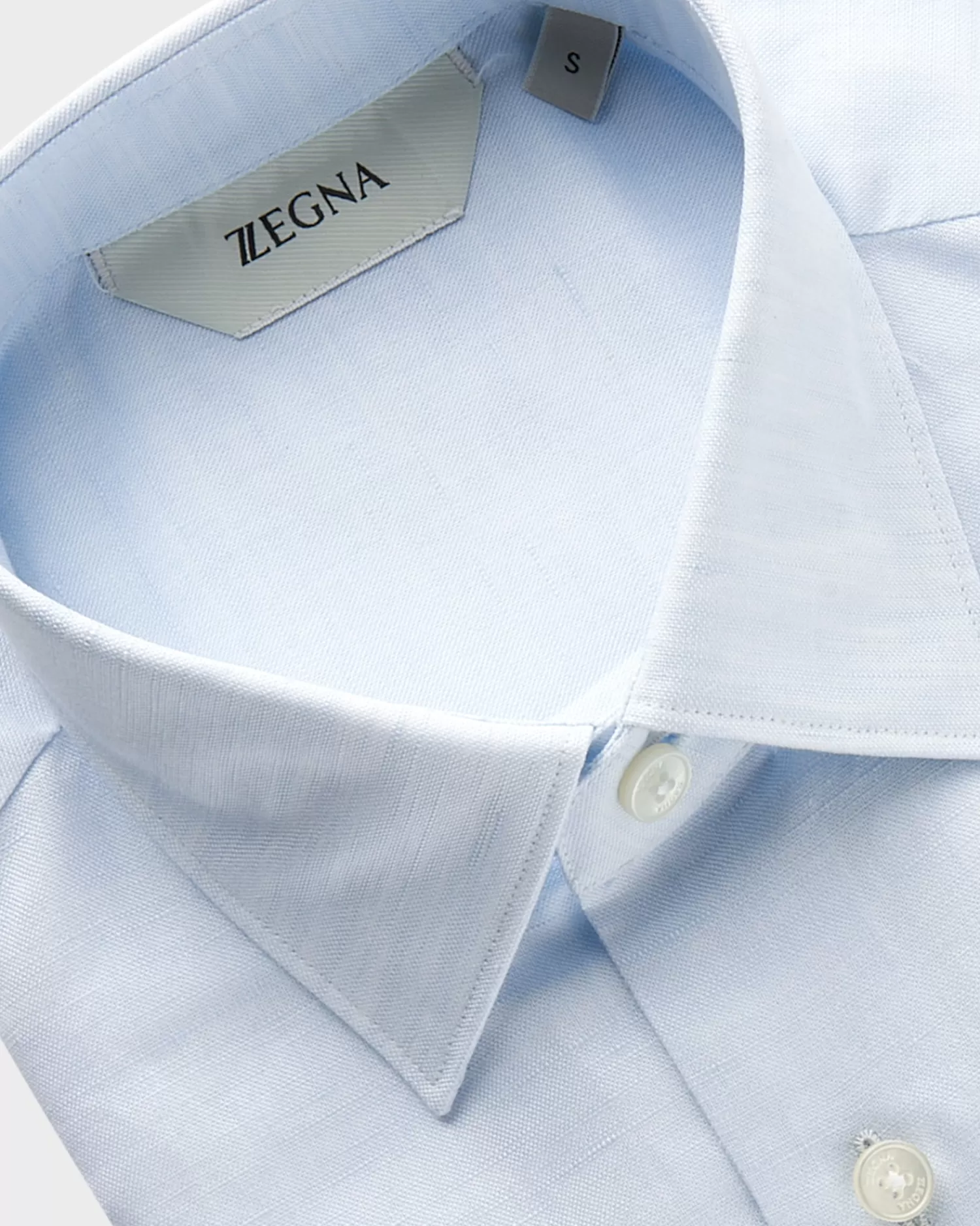 Z Zegna Light Blue Pure Linen Shirt^ Casual Shirts