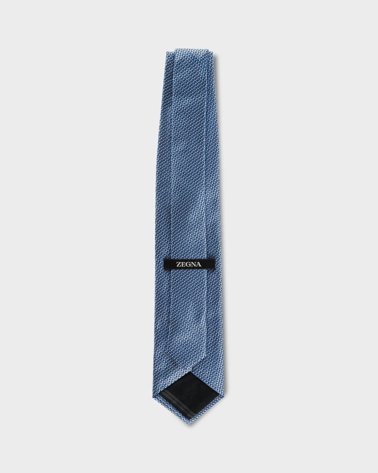 Zegna Light Blue Textured Silk Tie^ Ties