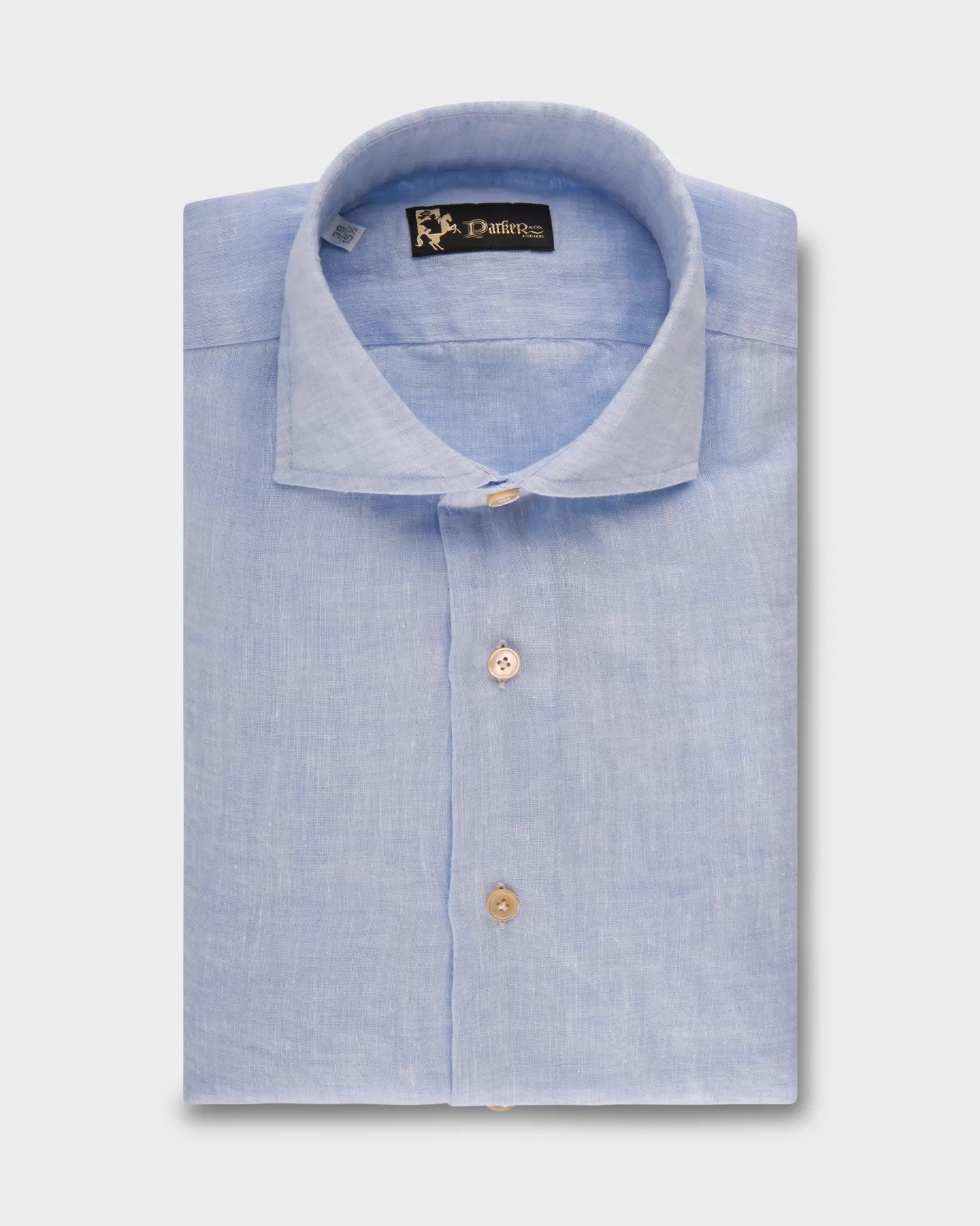 * Light Blue Washed Linen Shirt^ Casual Shirts