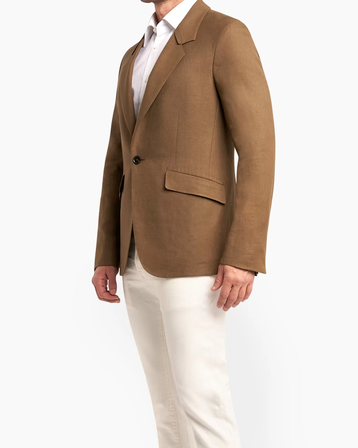 Zegna Light Brown Sage Linen Wool Sports Jacket^ Sports Jackets