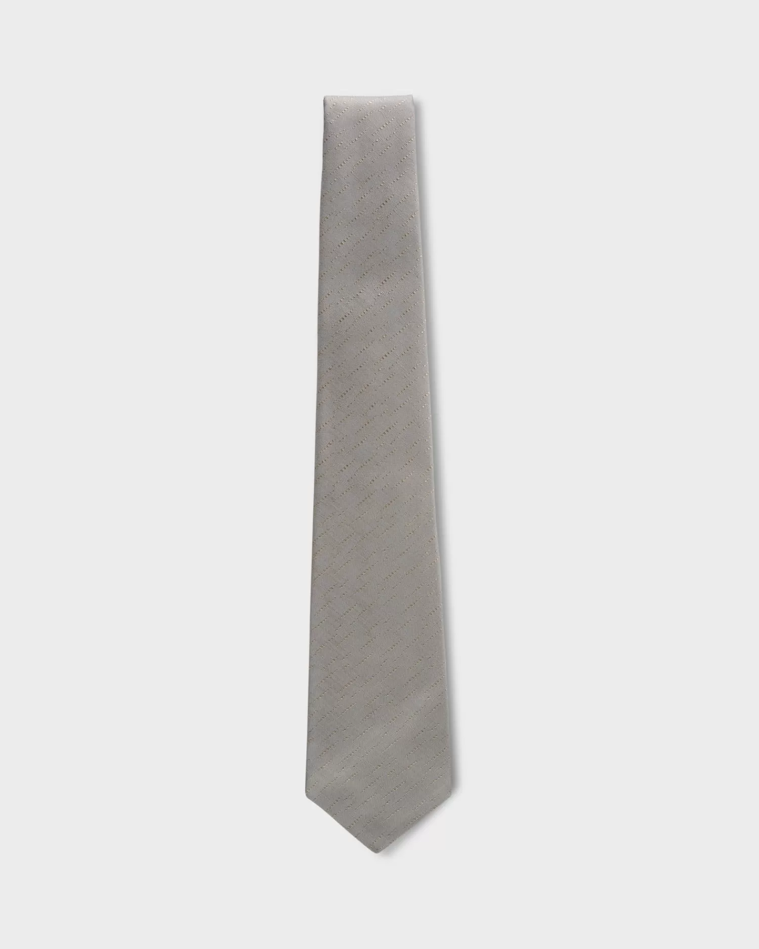 Kiton Light Iced Grey Silk Tie^ Ties