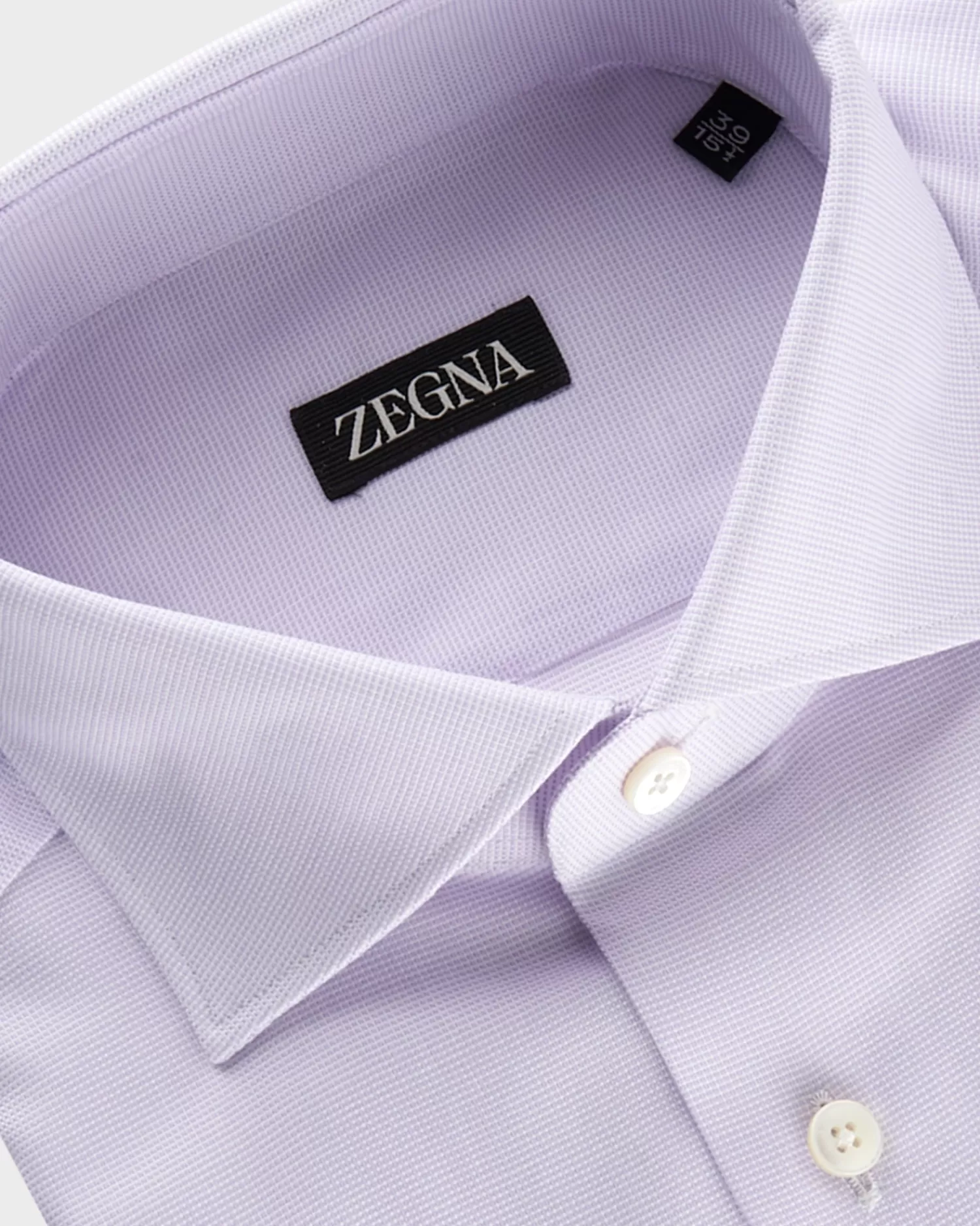 Zegna Lilac Micro Weave French Cuff Cotton Shirt^ Business Shirts