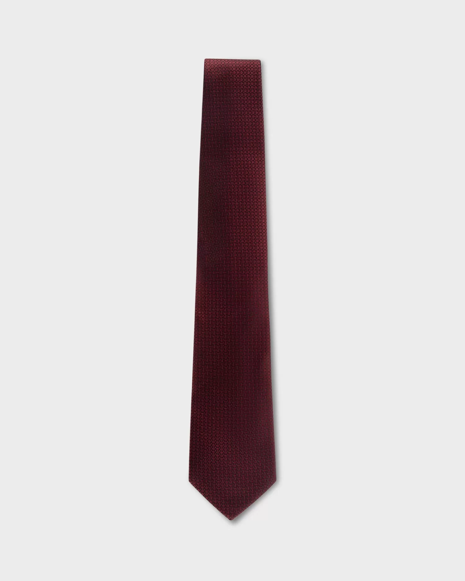 Zegna Maroon And Black Diamond Pattern Tie^ Ties