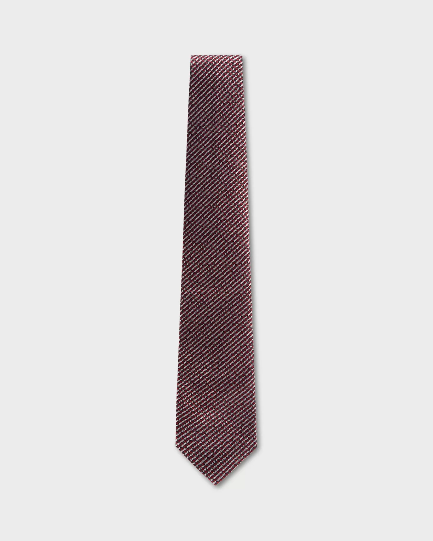 Zegna Maroon Diagonal Abstract Pattern Tie^ Ties