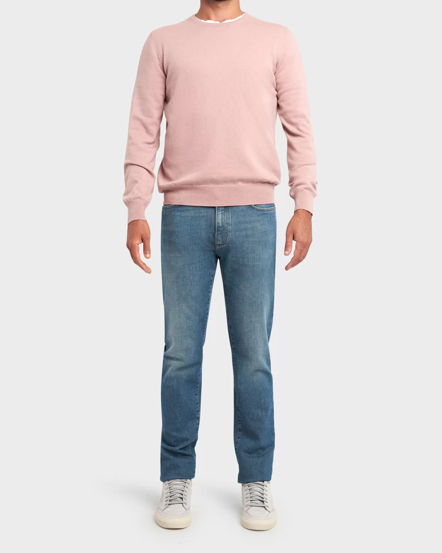 Gran Sasso Mauve Cashmere Crew Neck Sweater^ Knitwear