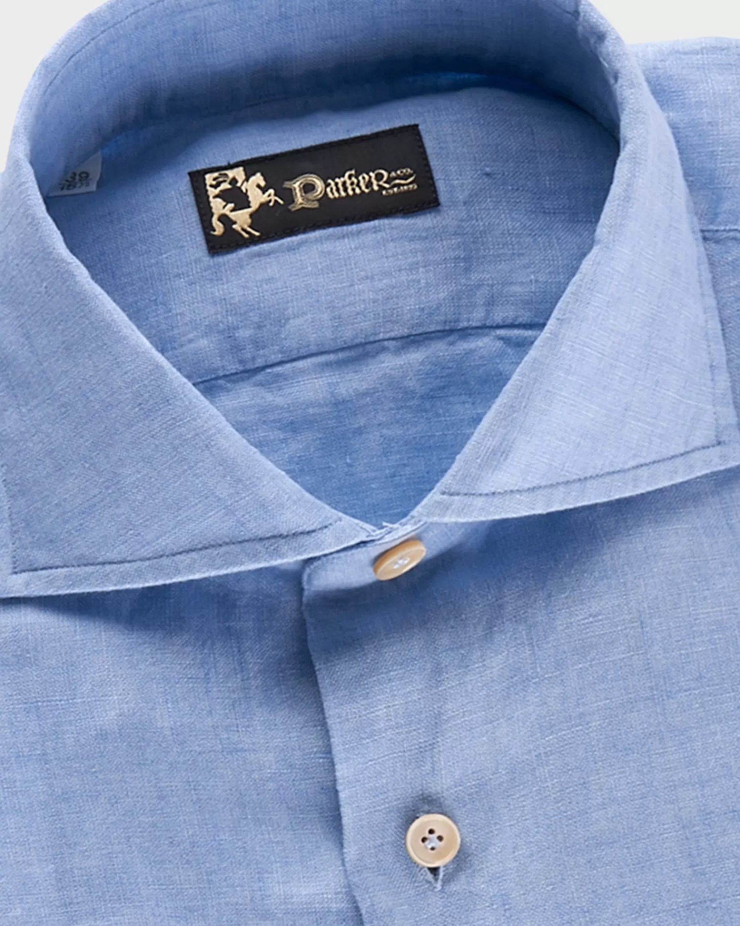 * Mediterranean Blue Linen Shirt^ Casual Shirts